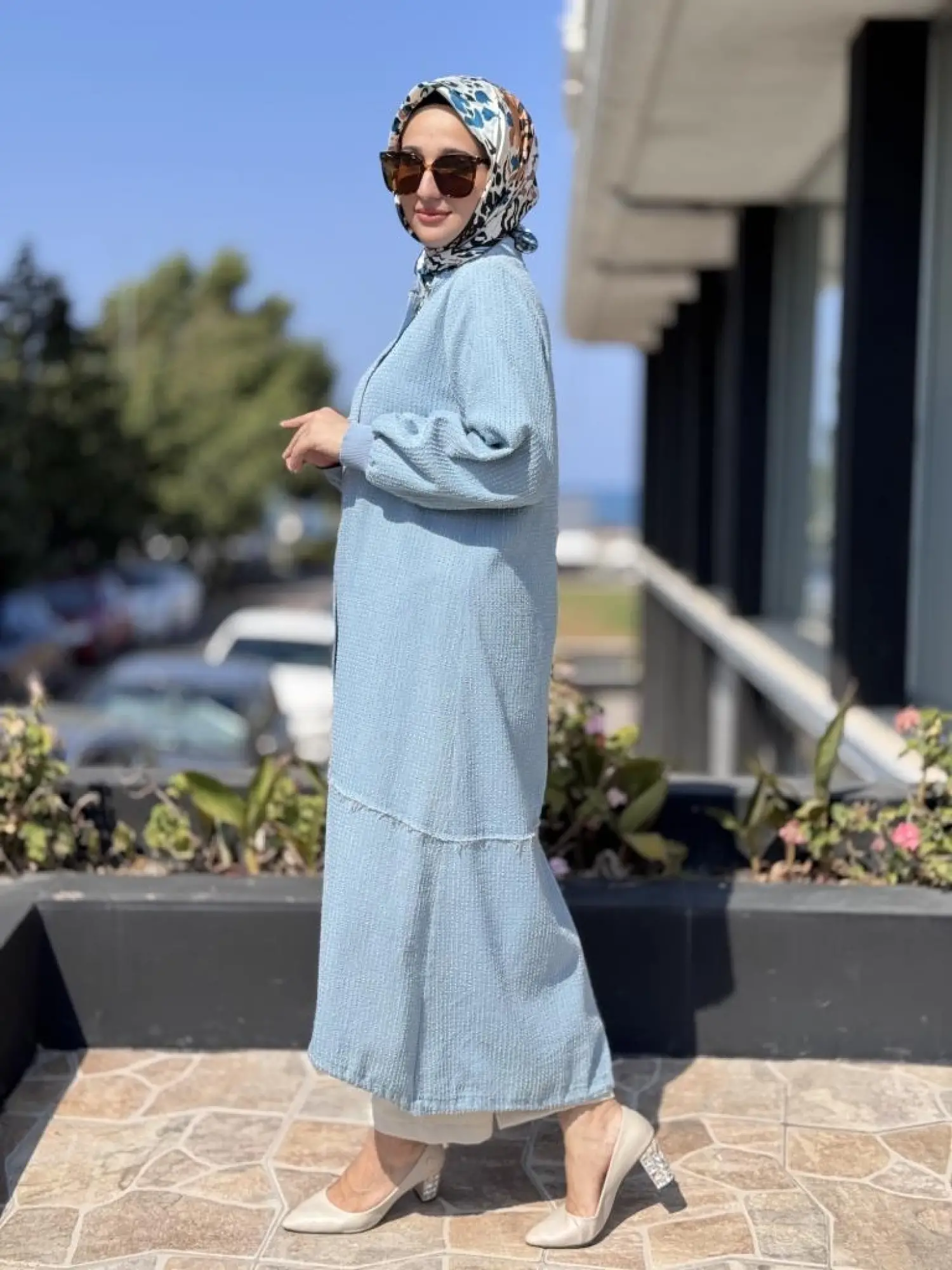 Ghisa Asimetrik Denim Kap G2678