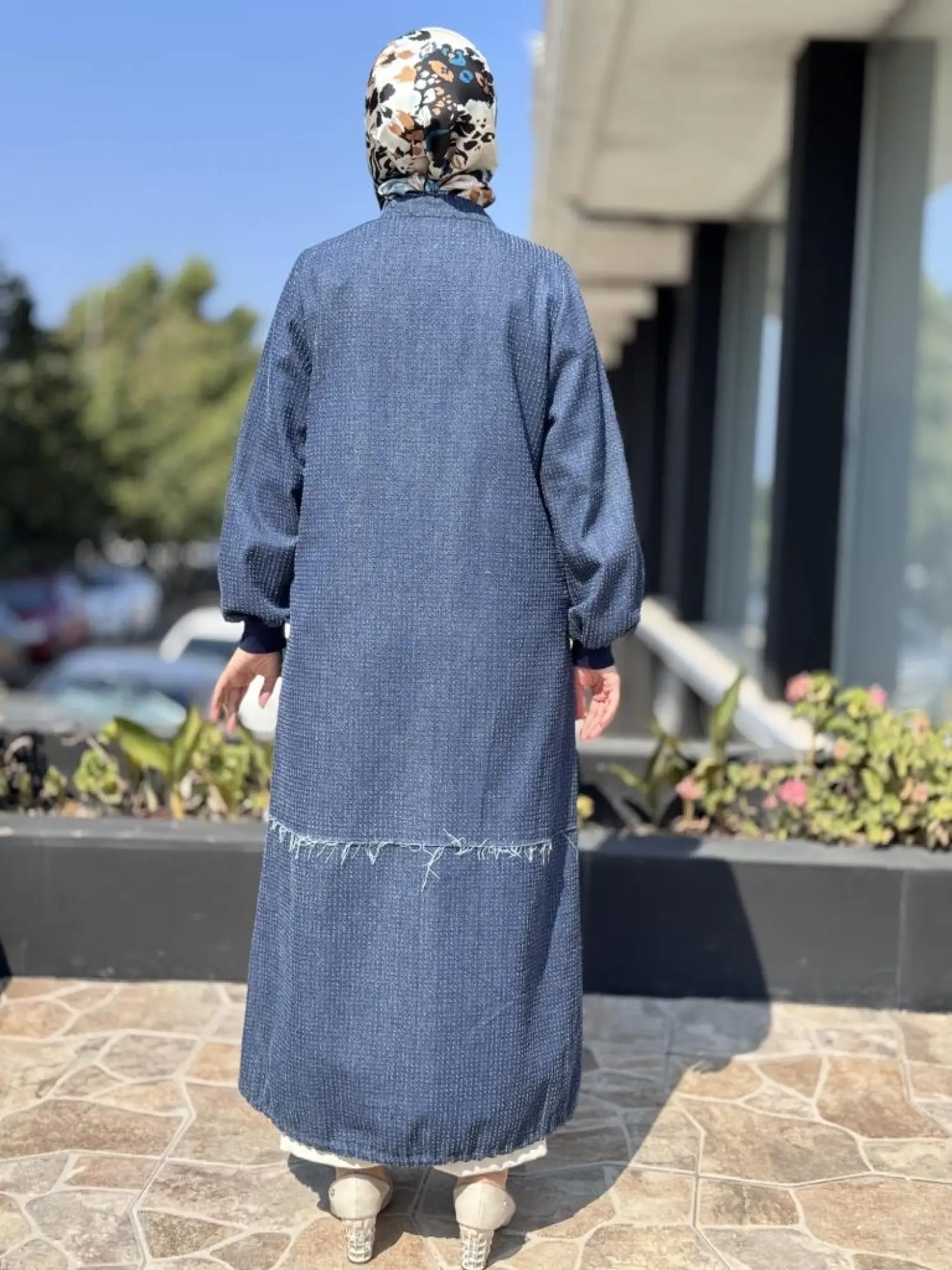 Ghisa Asimetrik Denim Kap G2678