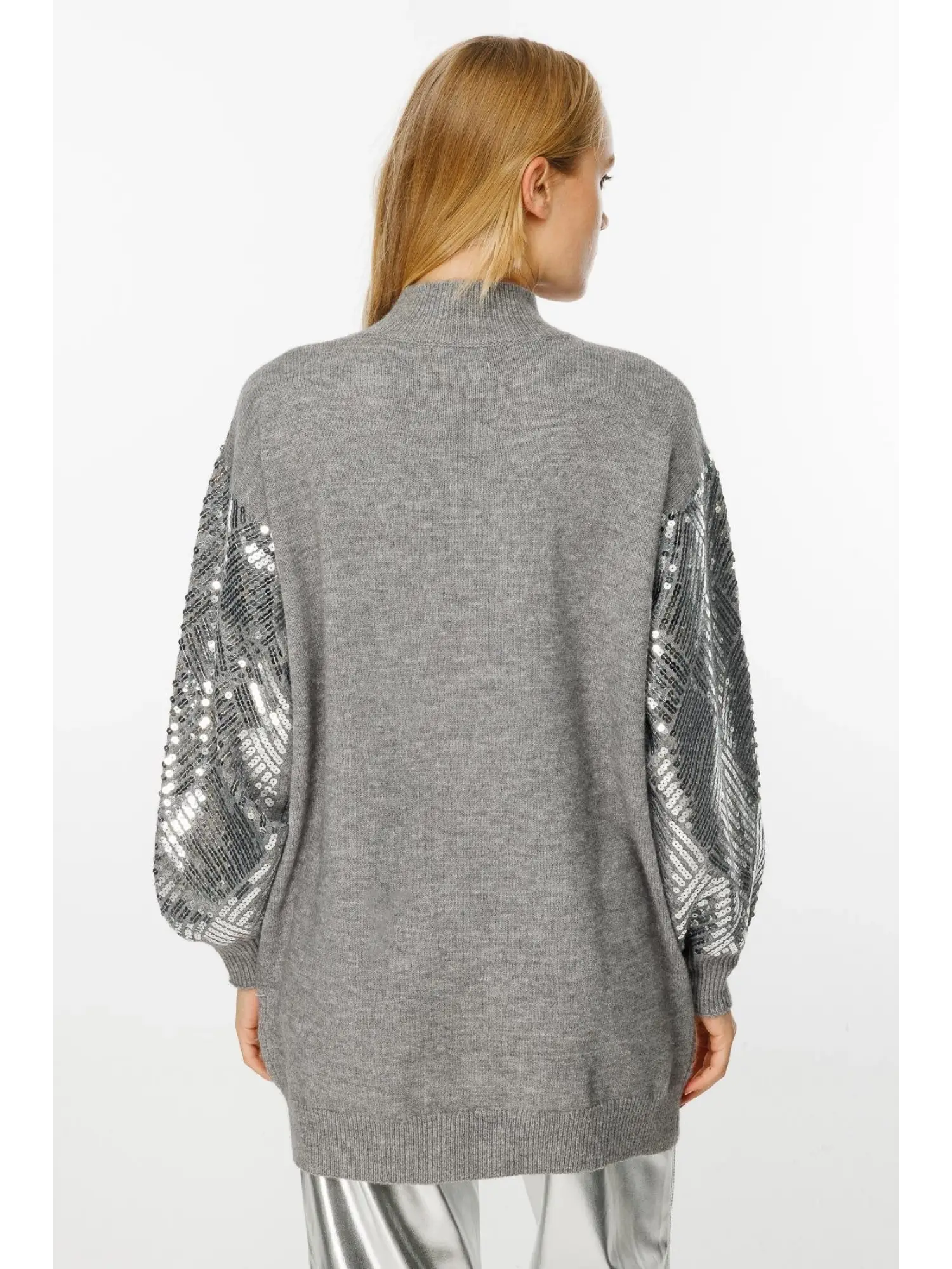 Ghisa Baklava Payet Detaylı Triko Tunik G241519