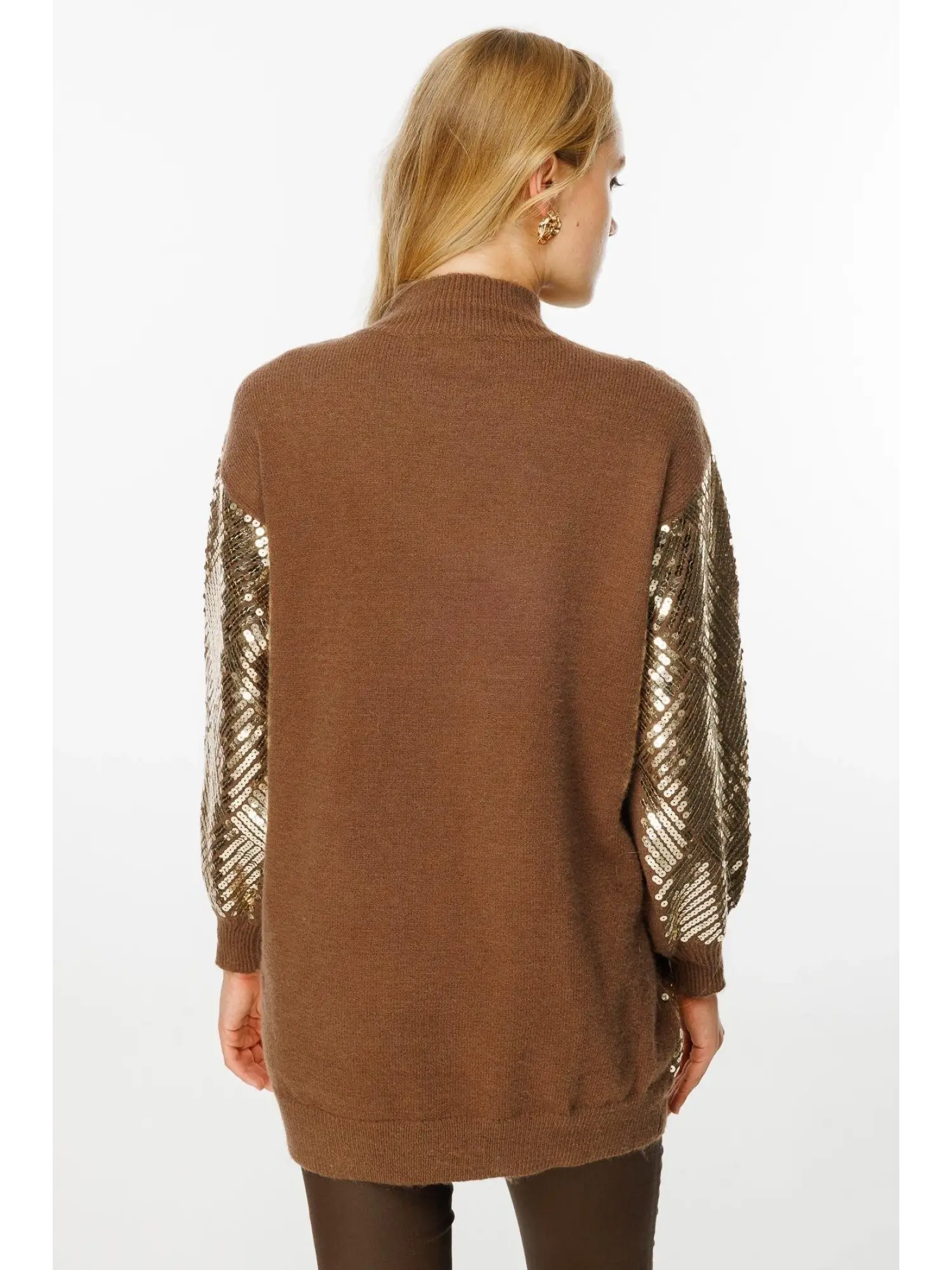 Ghisa Baklava Payet Detaylı Triko Tunik G241519