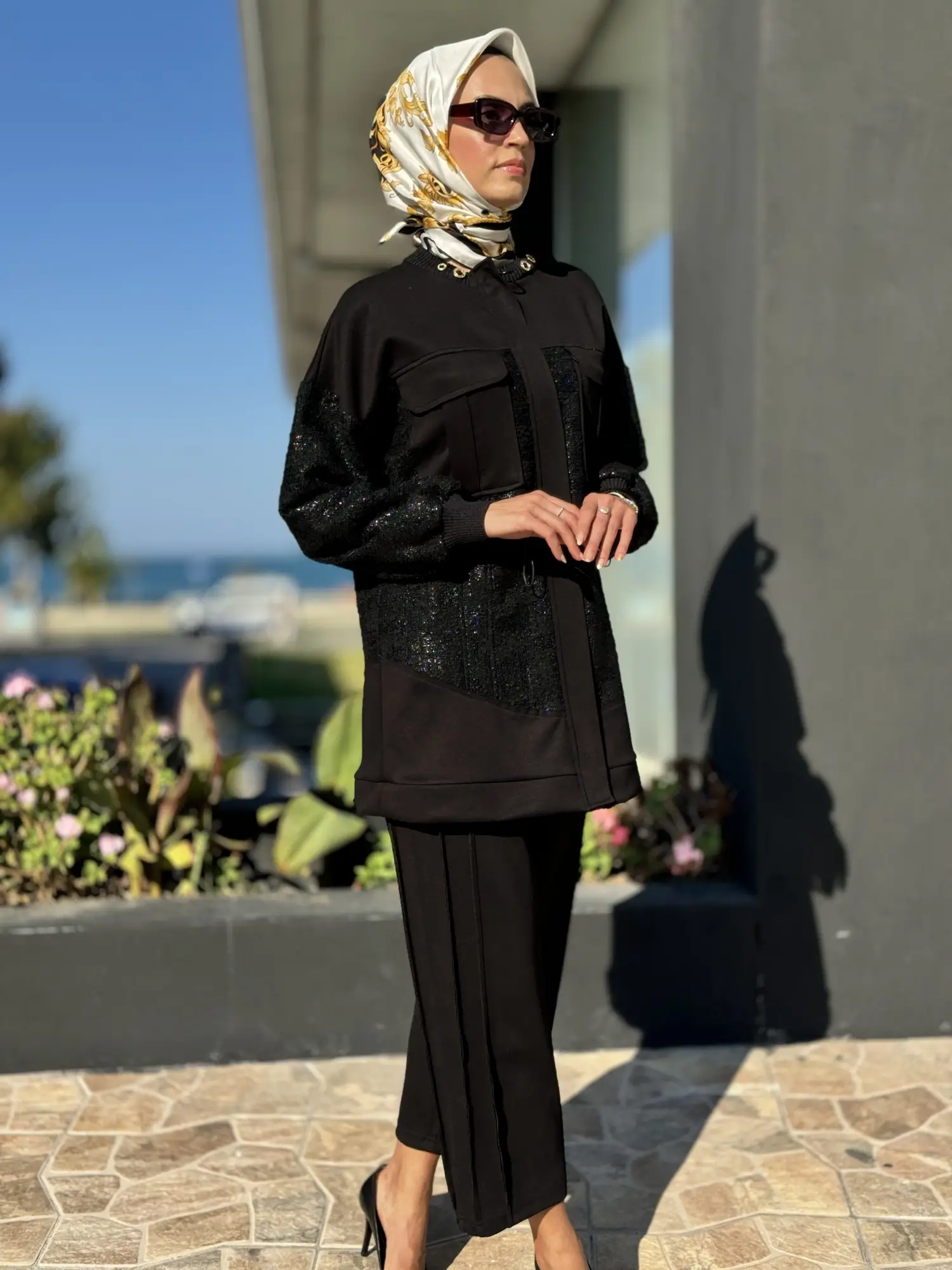 Ghisa Belden Büzgülü Ceket Pantolon Takım G3020