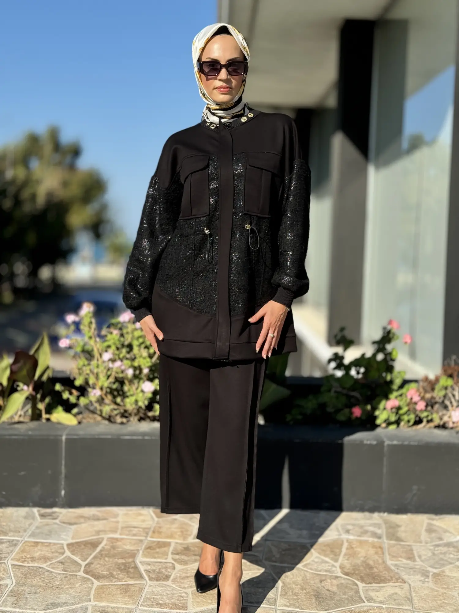 Ghisa Belden Büzgülü Ceket Pantolon Takım G3020