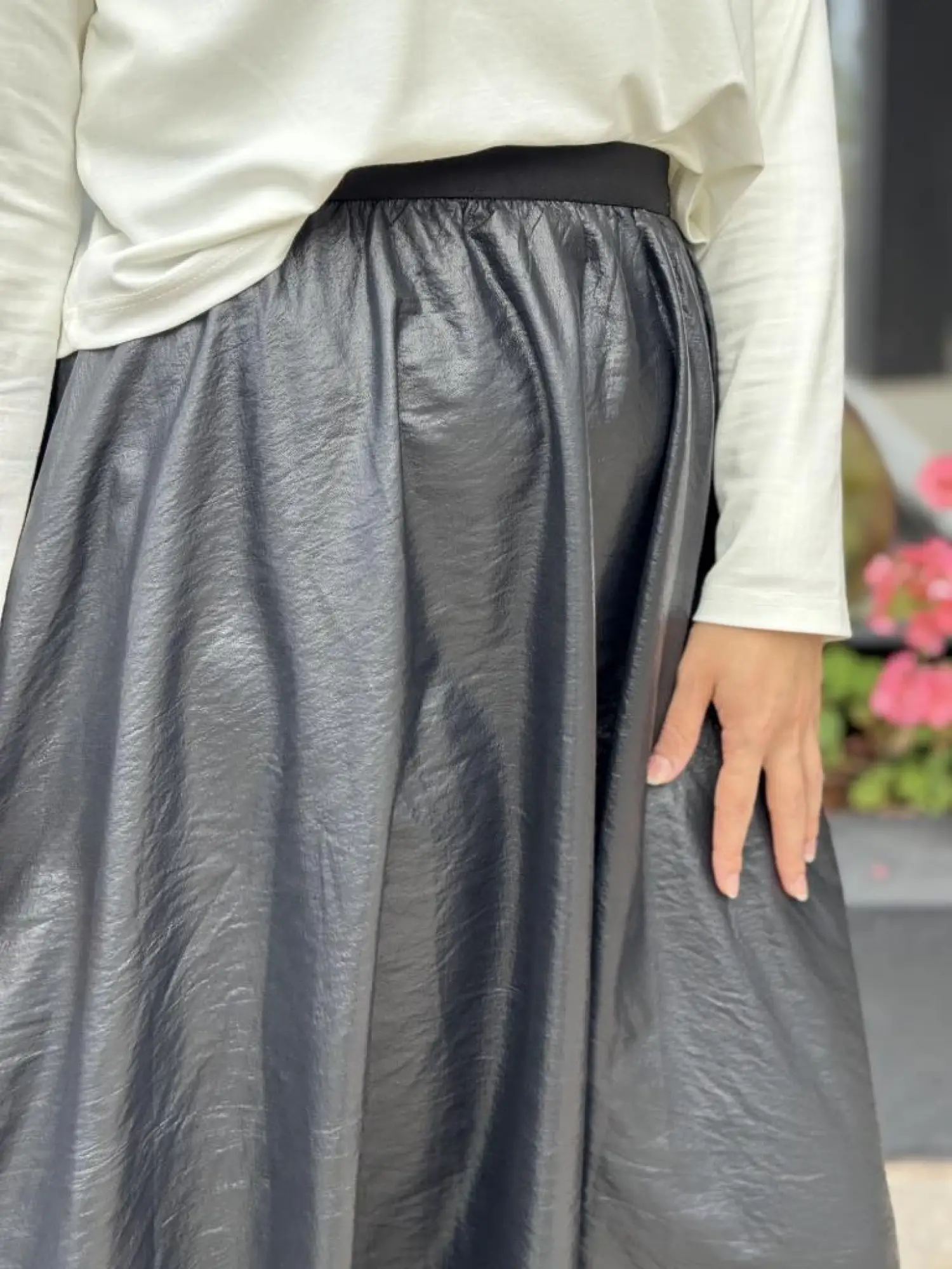 Ghisa Beli Lastikli Deri Etek G5383