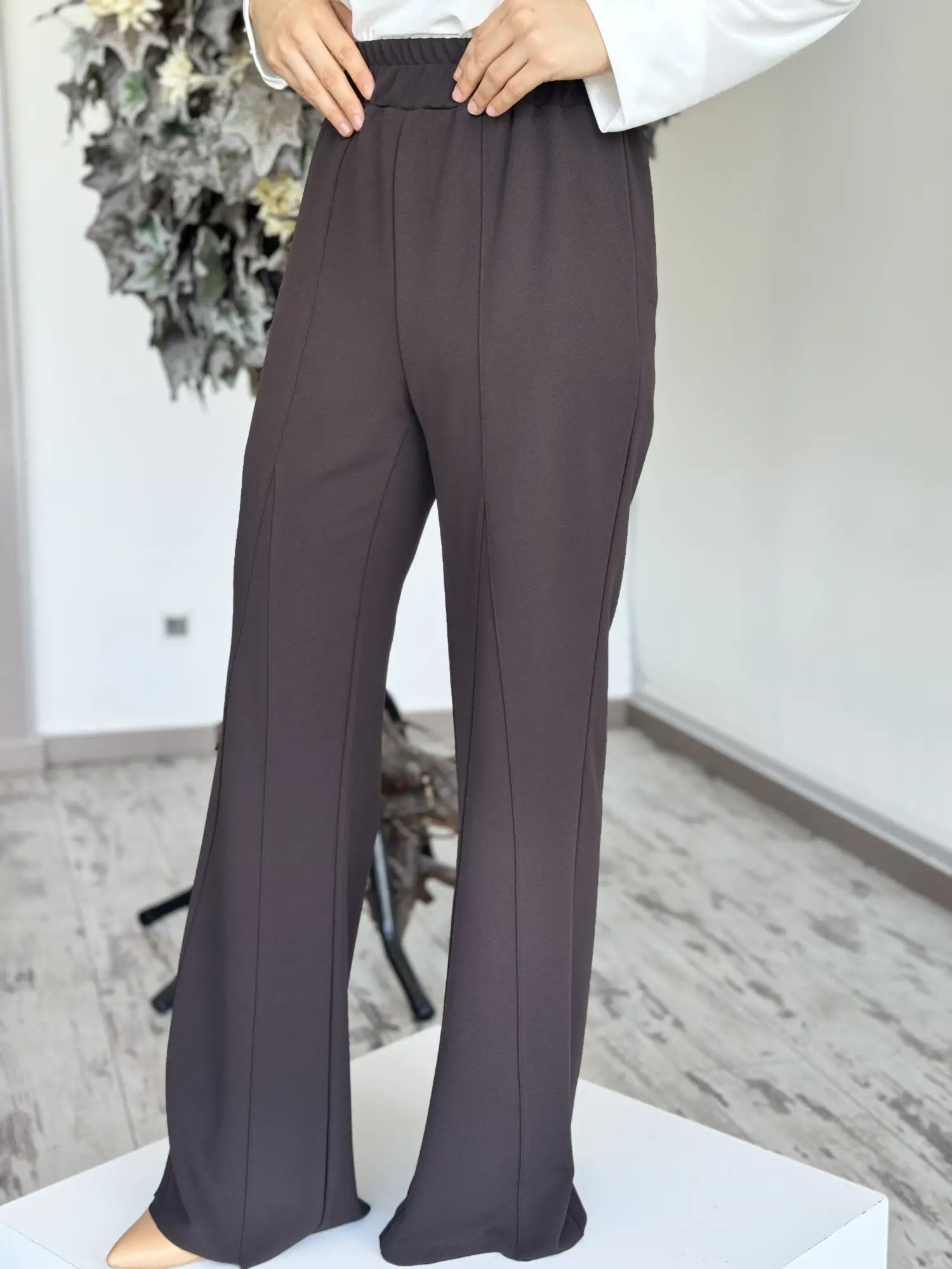 Ghisa Beli Lastikli İspanyol Pantolon 8628