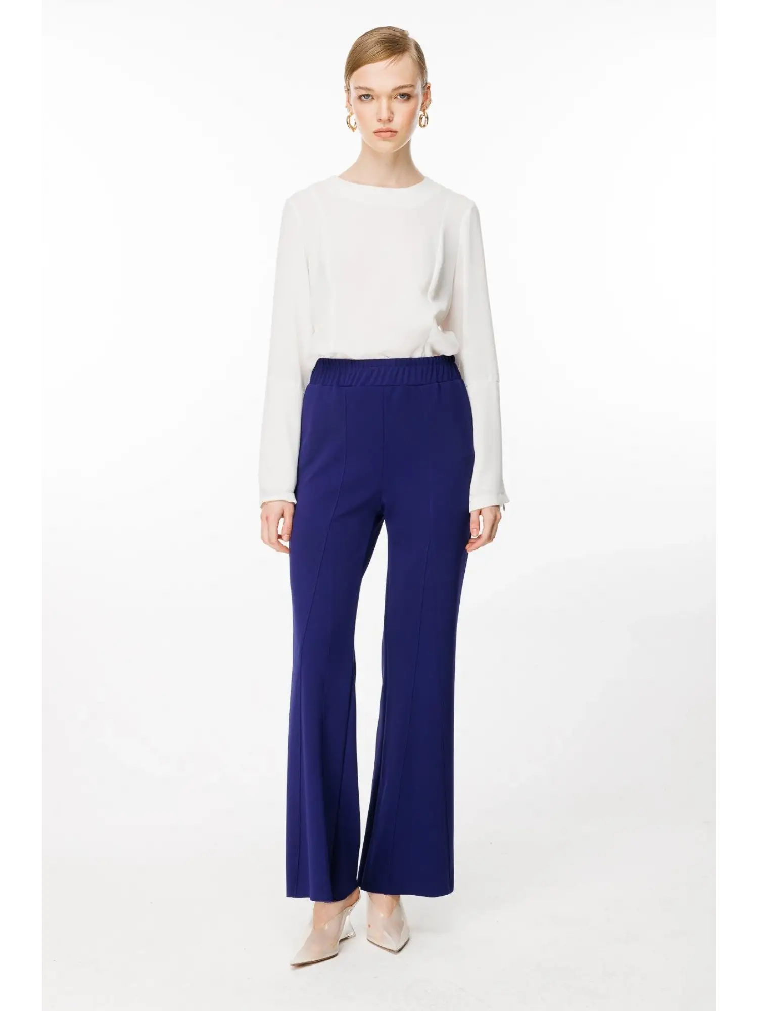 Ghisa Beli Lastikli İspanyol Pantolon 8628