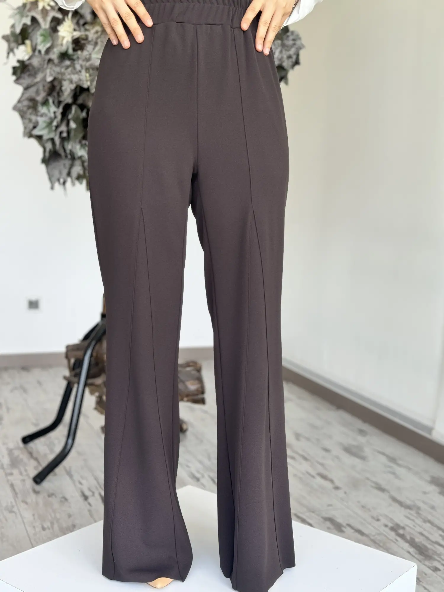 Ghisa Beli Lastikli İspanyol Pantolon 8628