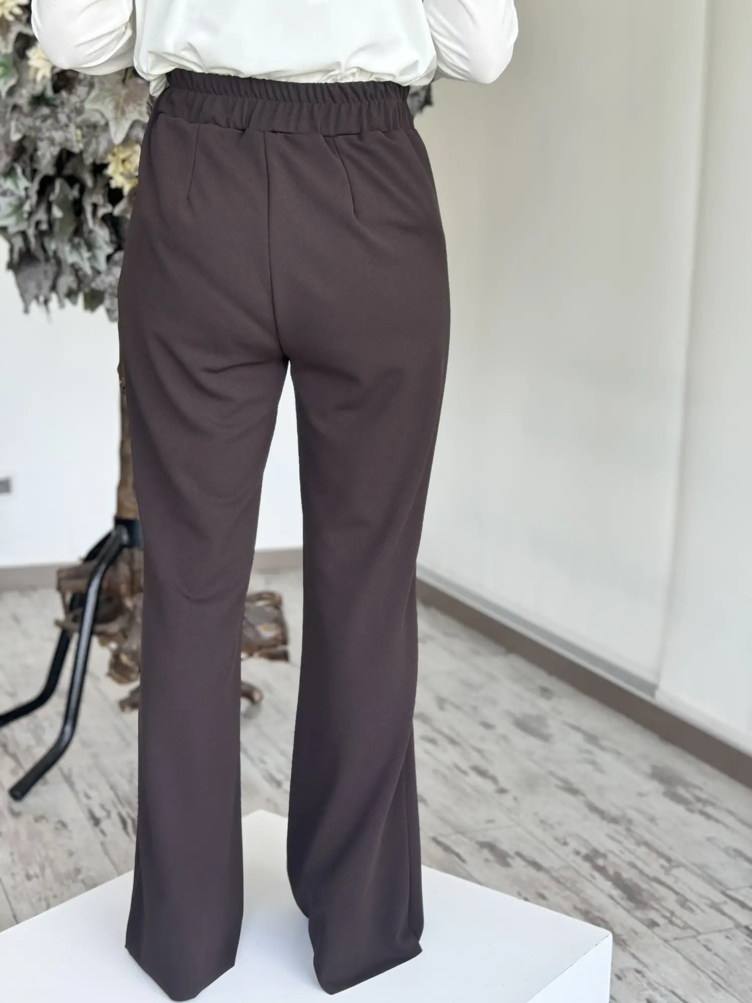 Ghisa Beli Lastikli İspanyol Pantolon 8628