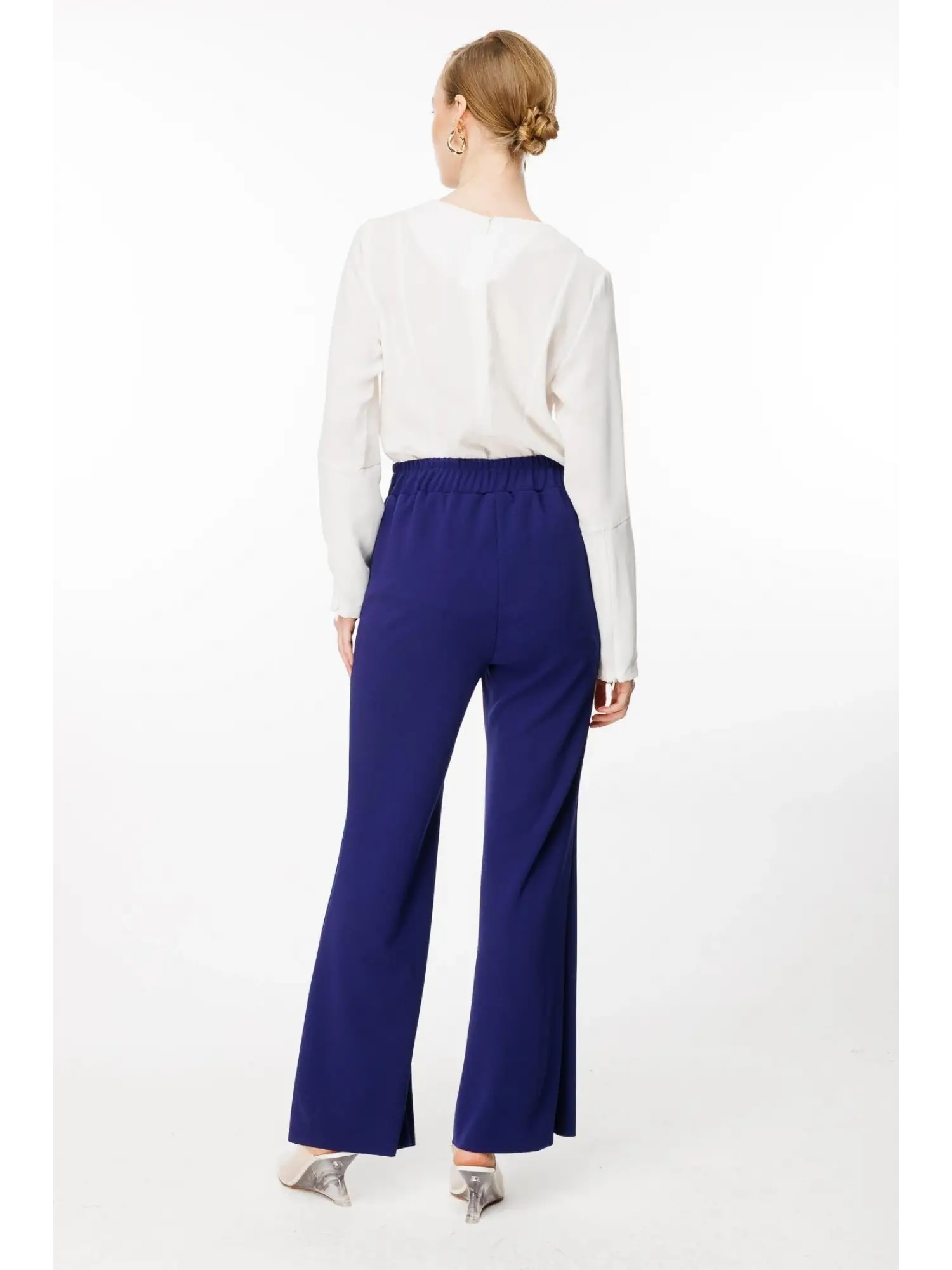 Ghisa Beli Lastikli İspanyol Pantolon 8628