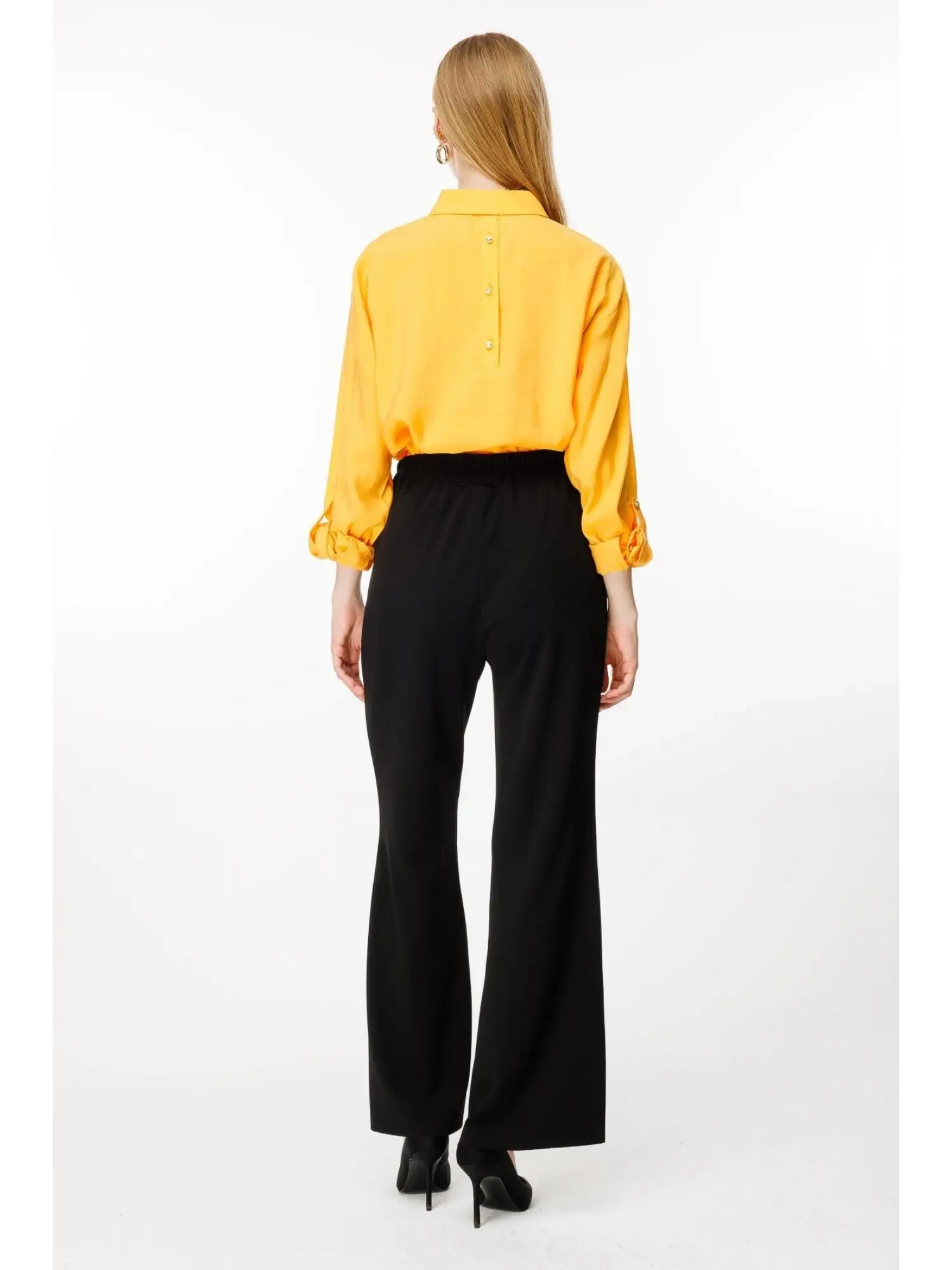 Ghisa Beli Lastikli İspanyol Pantolon 8628