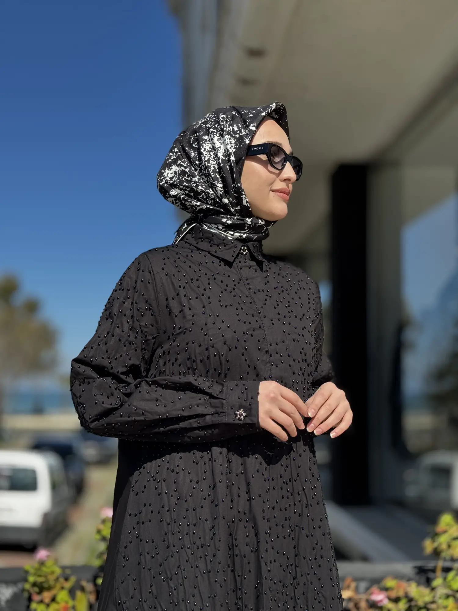 Ghisa Boncuk Bezeli Balon Elbise G4326