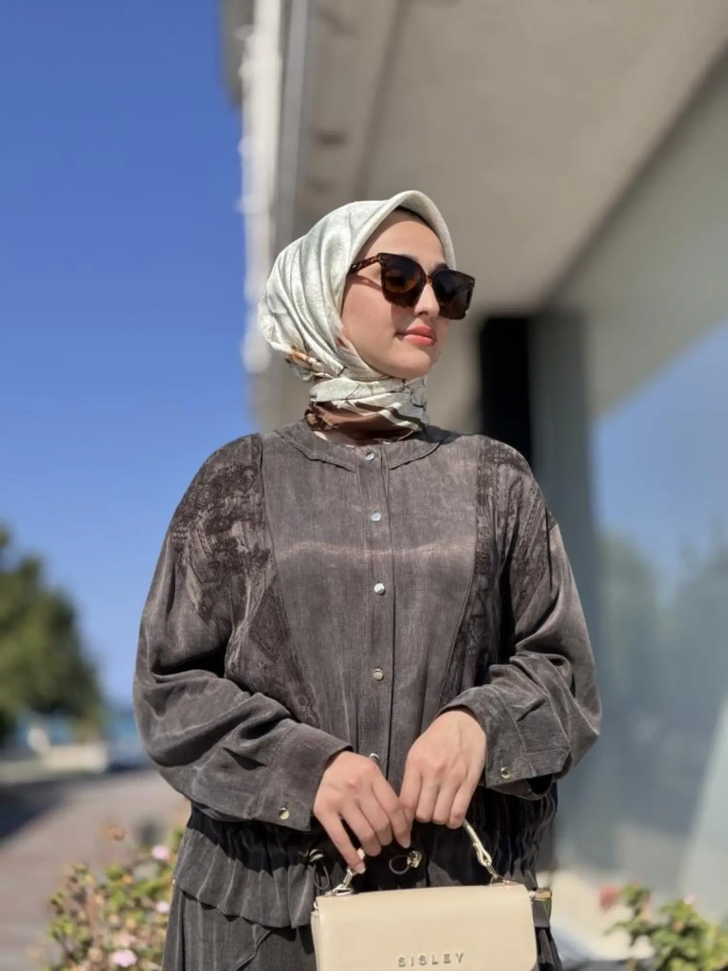 Ghisa Büzgü ve Nervür Detaylı Cupra Ceket Etek Takım 4046