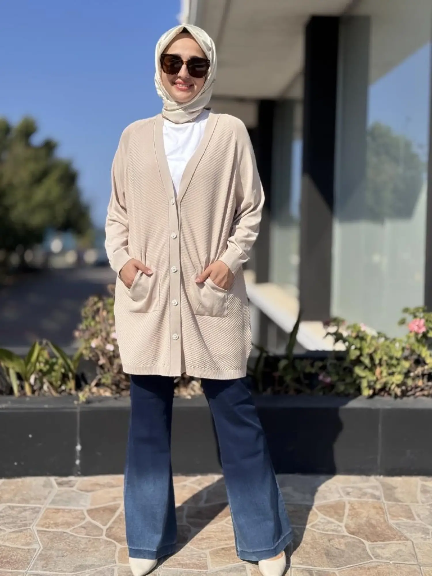 Ghisa Cep ve Düğme Detaylı Triko Hırka 3184