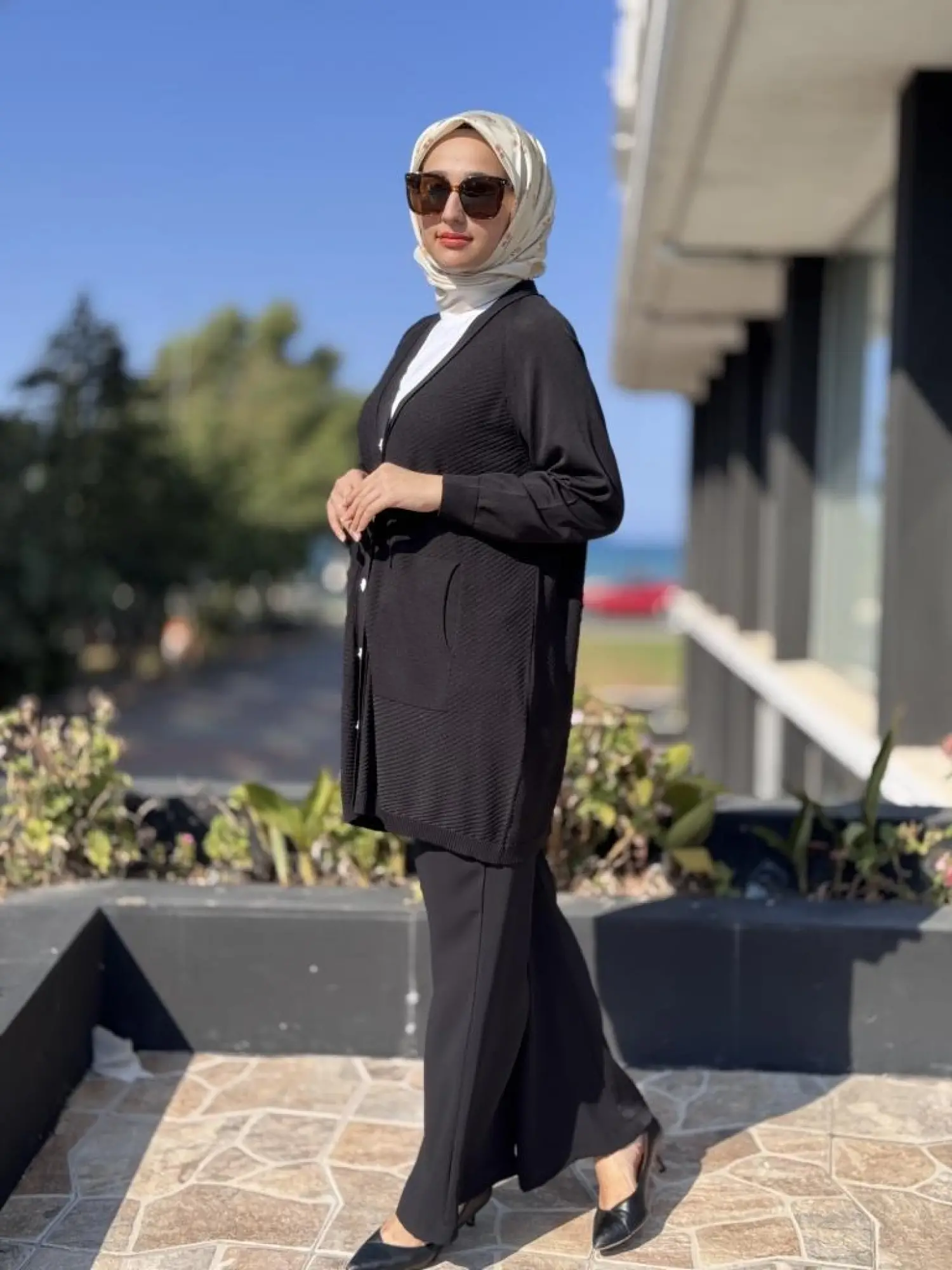 Ghisa Cep ve Düğme Detaylı Triko Hırka 3184