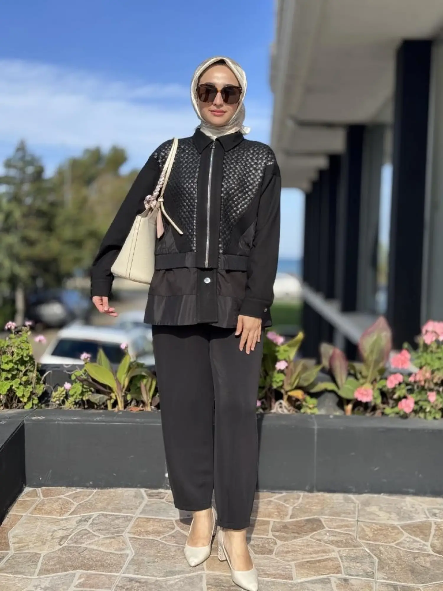 Ghisa Deri Payet ve Parça Detaylı Bomber Ceket 3239