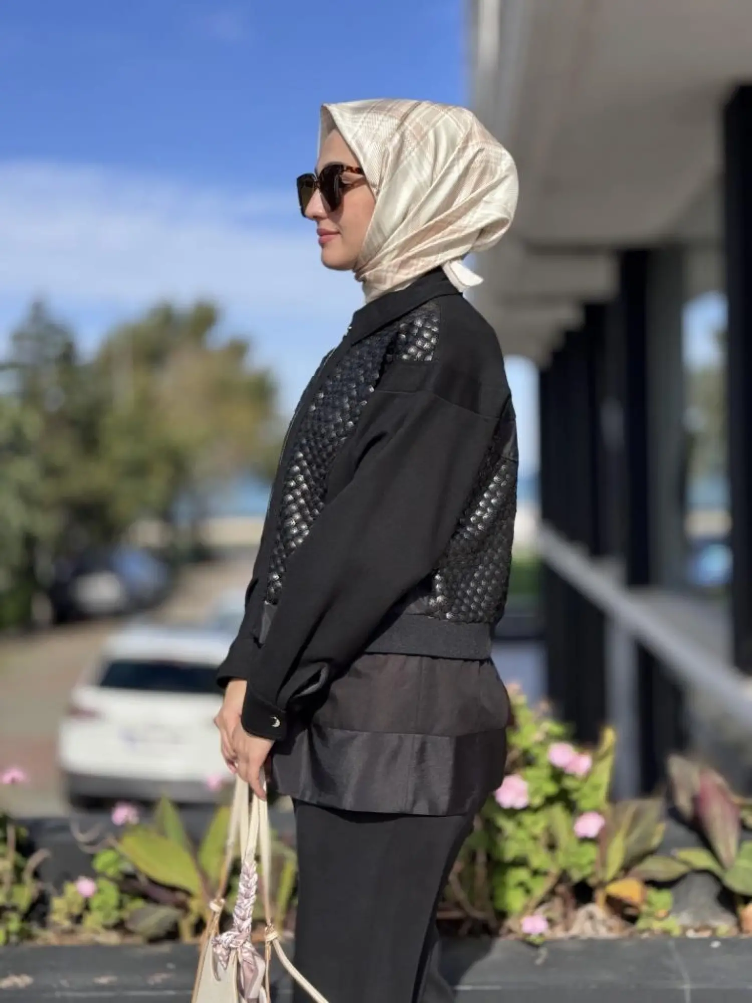 Ghisa Deri Payet ve Parça Detaylı Bomber Ceket 3239