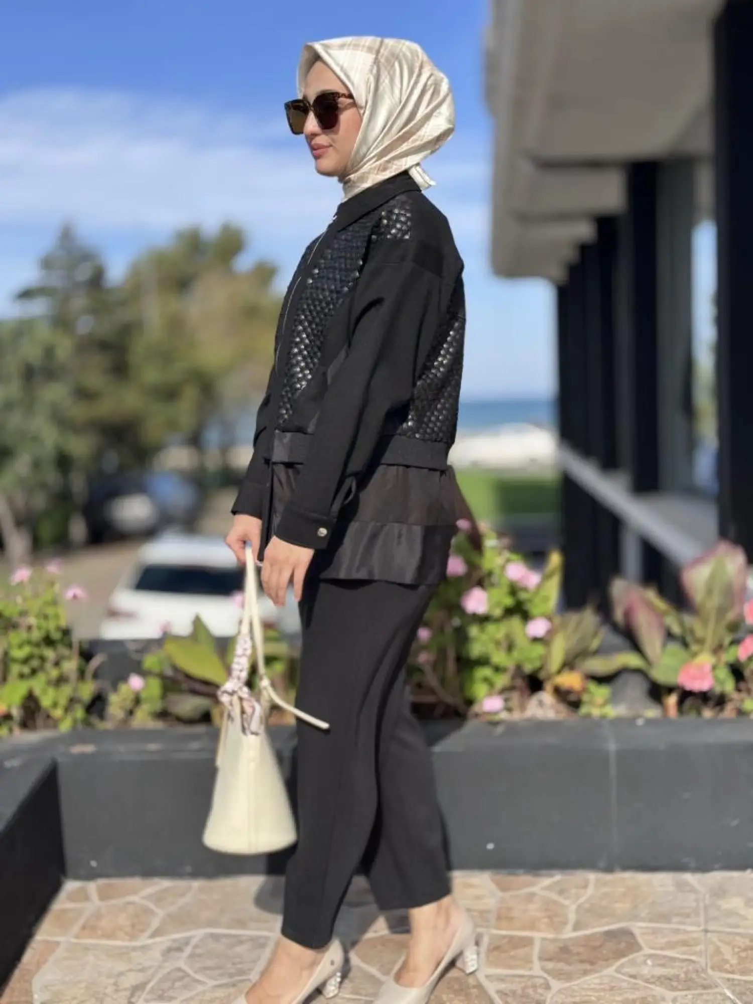 Ghisa Deri Payet ve Parça Detaylı Bomber Ceket 3239