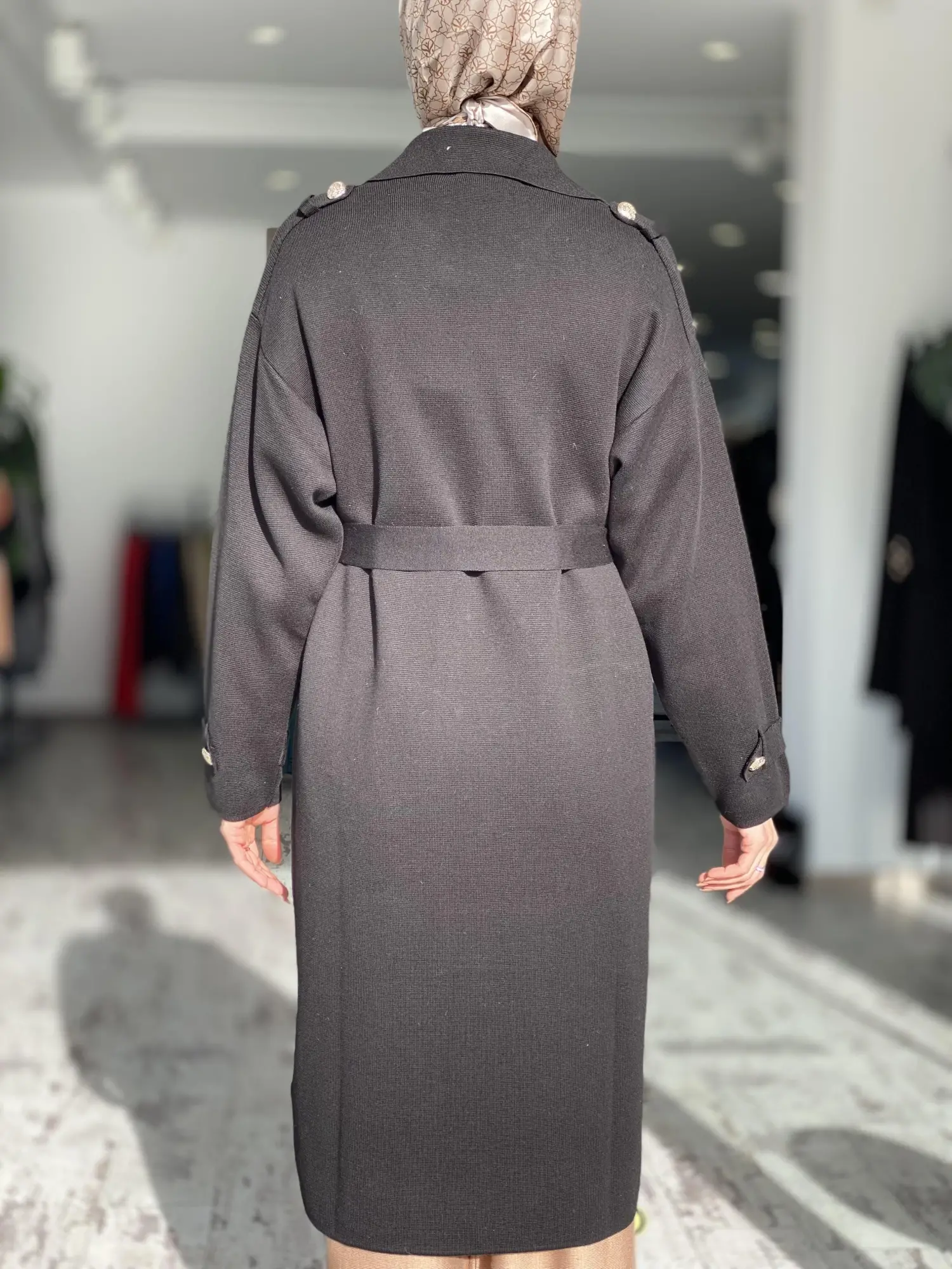 Ghisa Düğme Detaylı Triko Ceket / Trench G3753