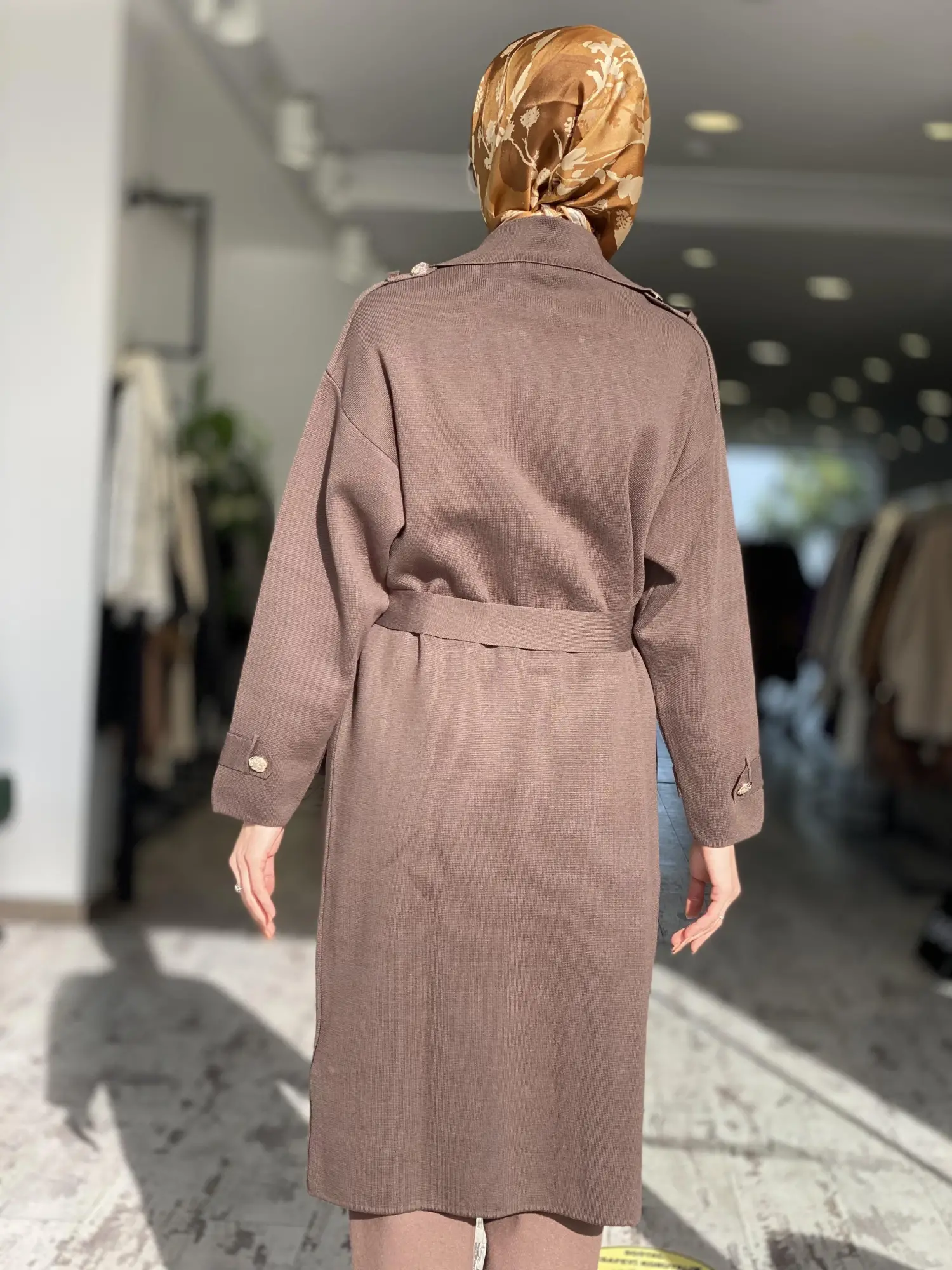 Ghisa Düğme Detaylı Triko Ceket / Trench G3753