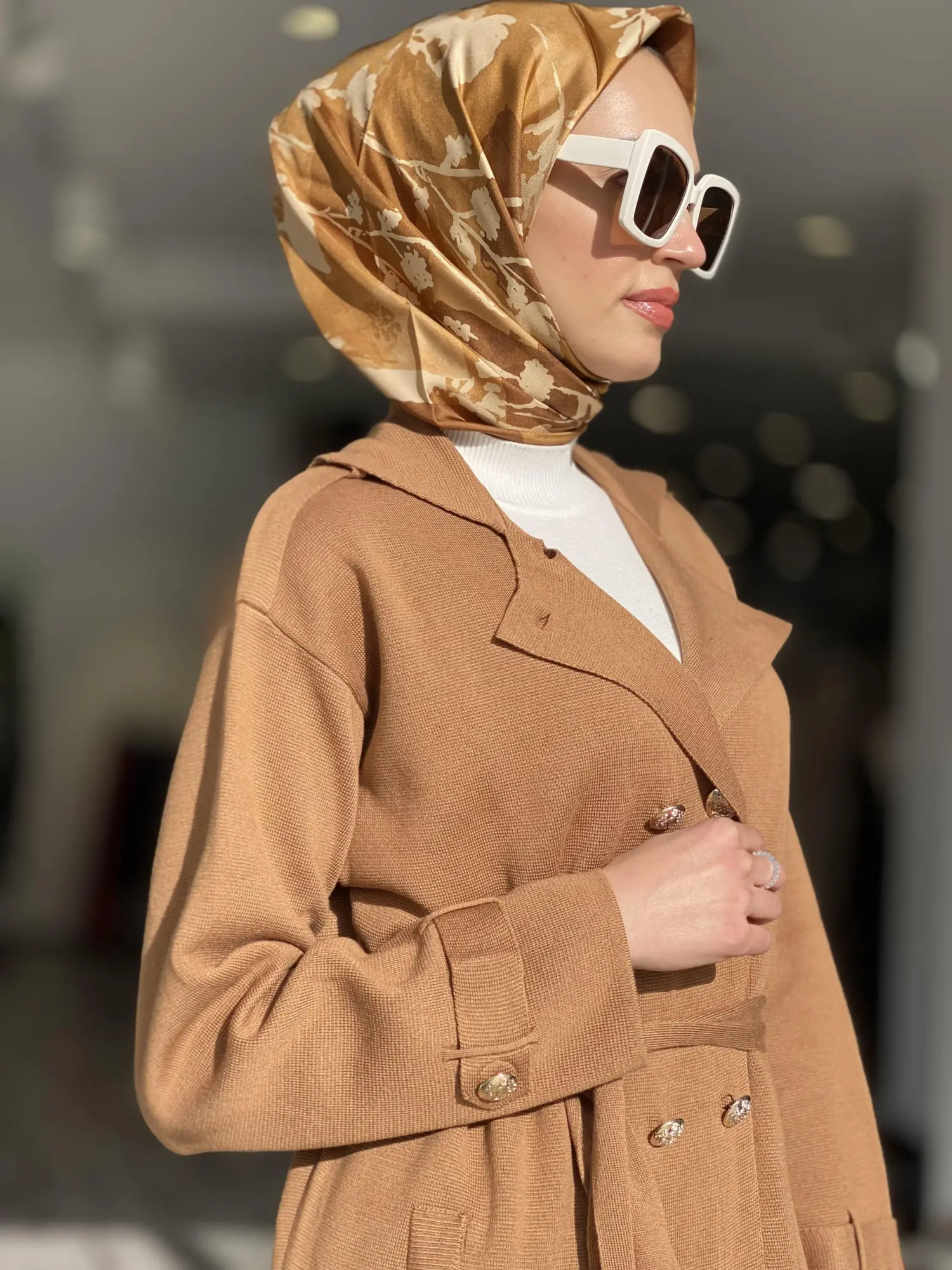 Ghisa Düğme Detaylı Triko Ceket / Trench G3753