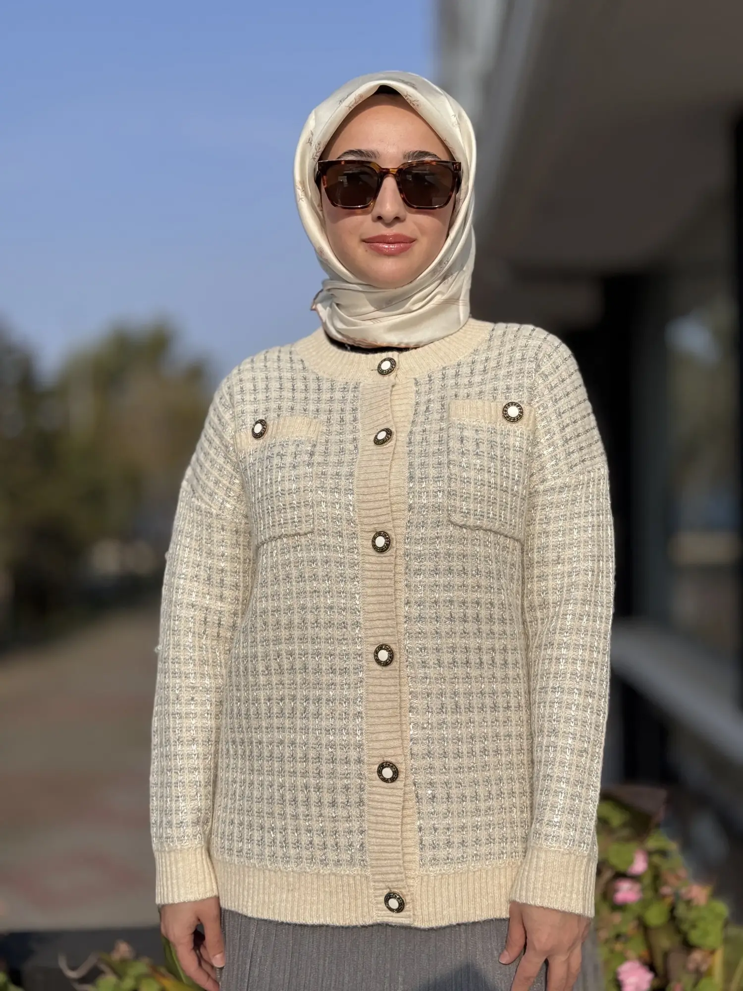 Ghisa Düğme Detaylı Triko Hırka G3307