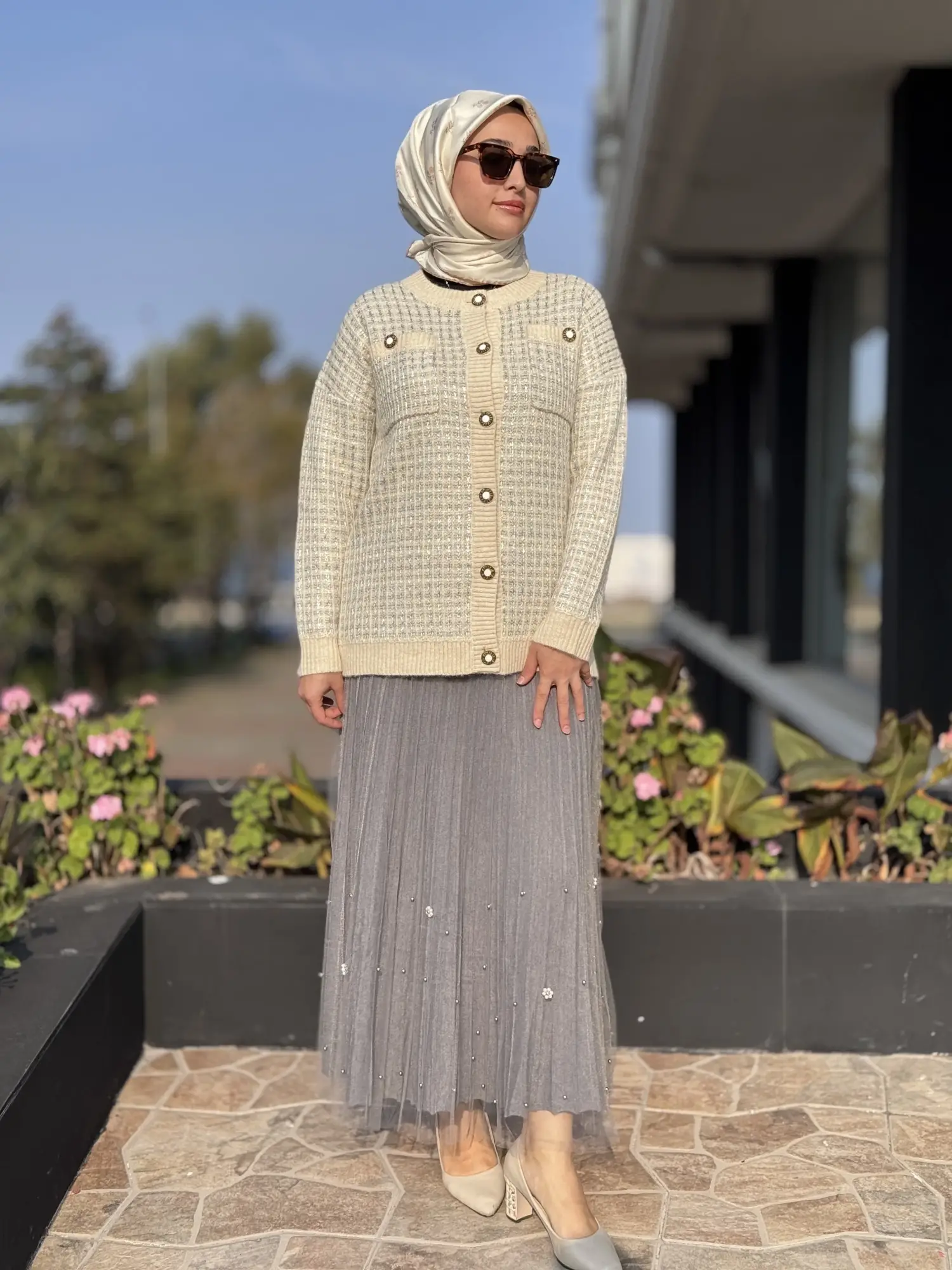 Ghisa Düğme Detaylı Triko Hırka G3307