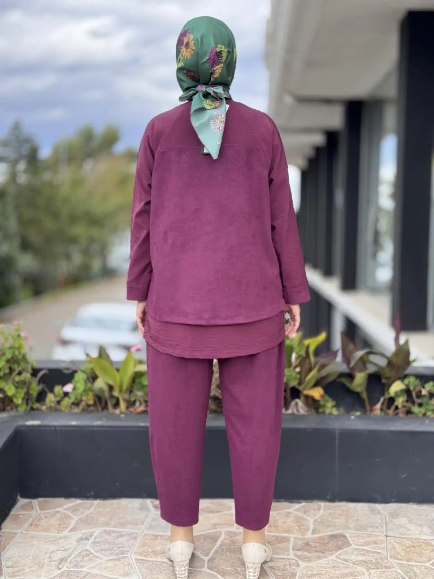 Ghisa Fermuar ve Paraşüt Kumaş Detaylı Nubuk Kap Pantolon Takım G4133