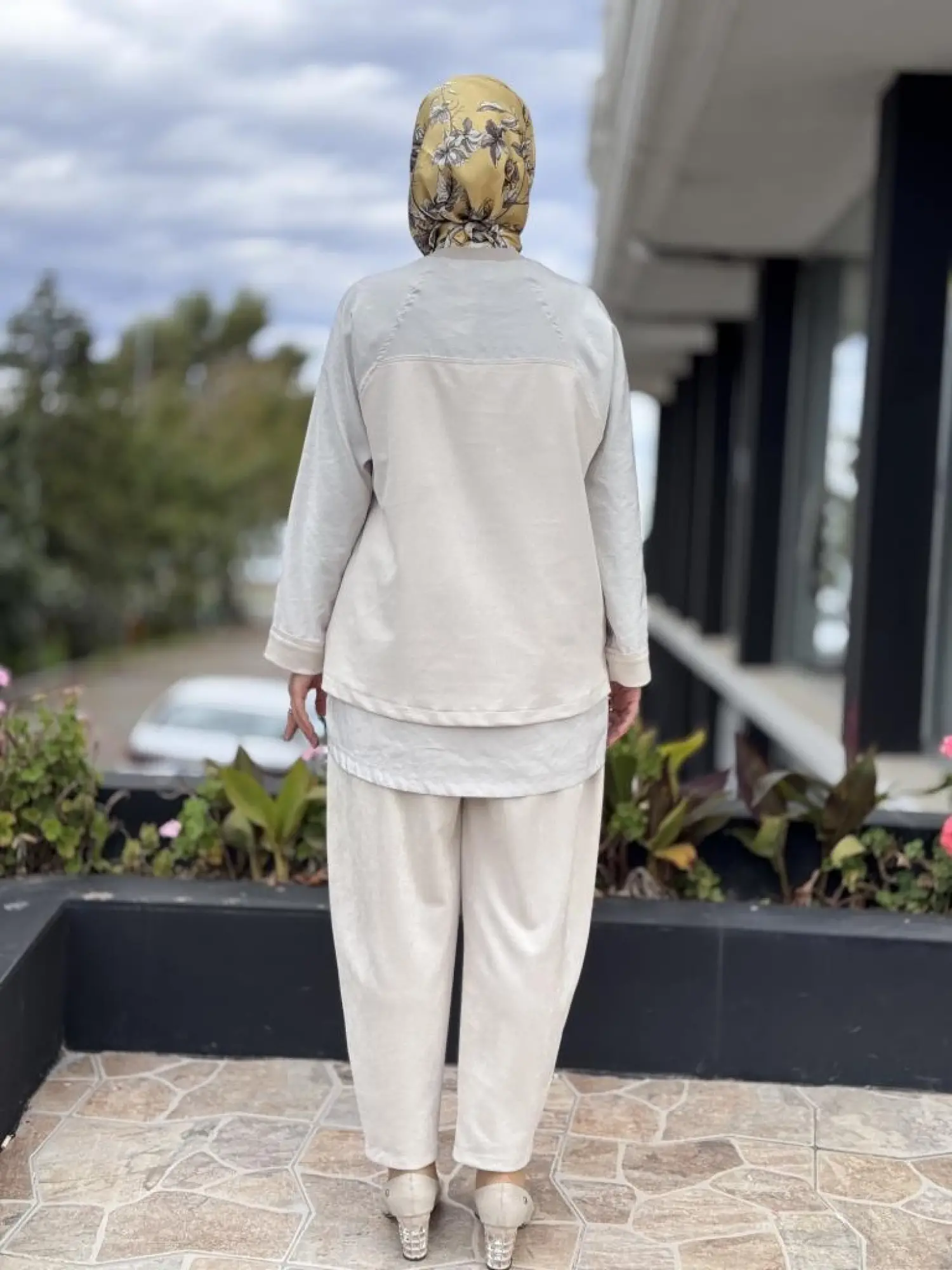 Ghisa Fermuar ve Paraşüt Kumaş Detaylı Nubuk Kap Pantolon Takım G4133