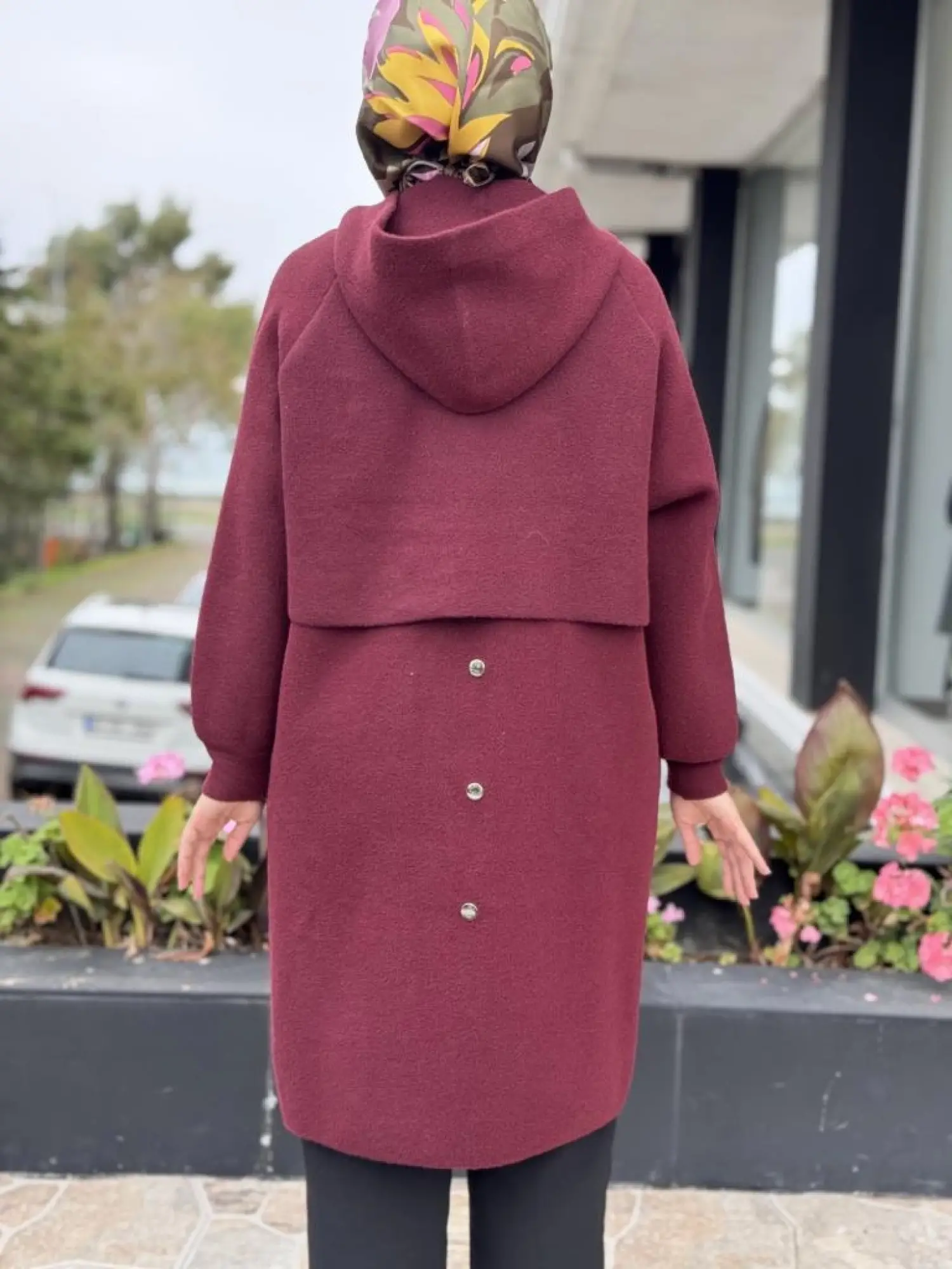 Ghisa Fermuarlı Kapüşonlu Kaban 6545