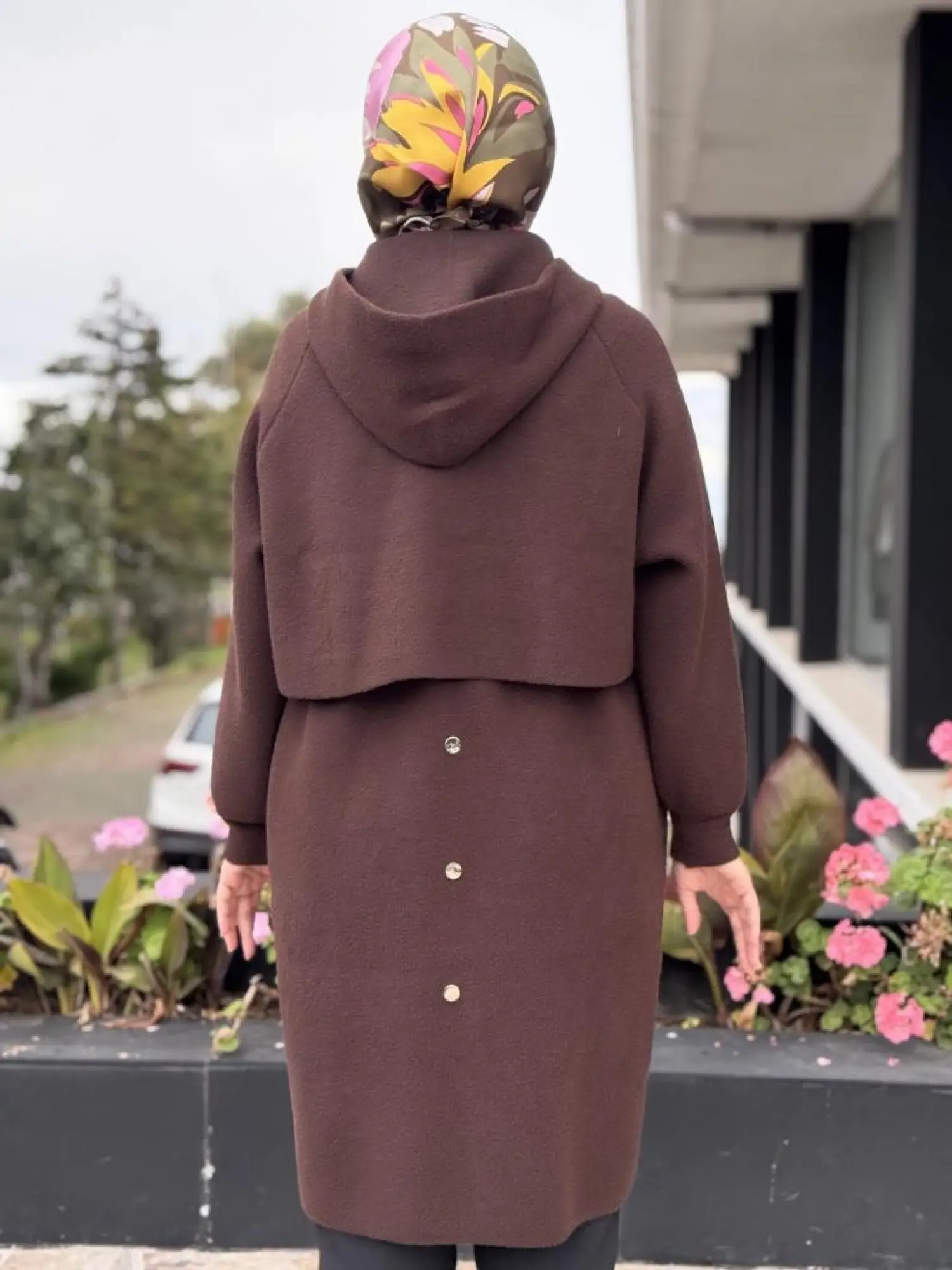 Ghisa Fermuarlı Kapüşonlu Kaban 6545