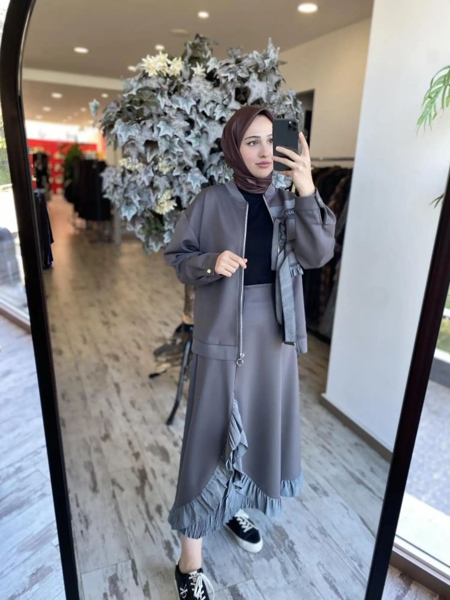 Ghisa Fırfır Detaylı Etek Ceket Takım 3024