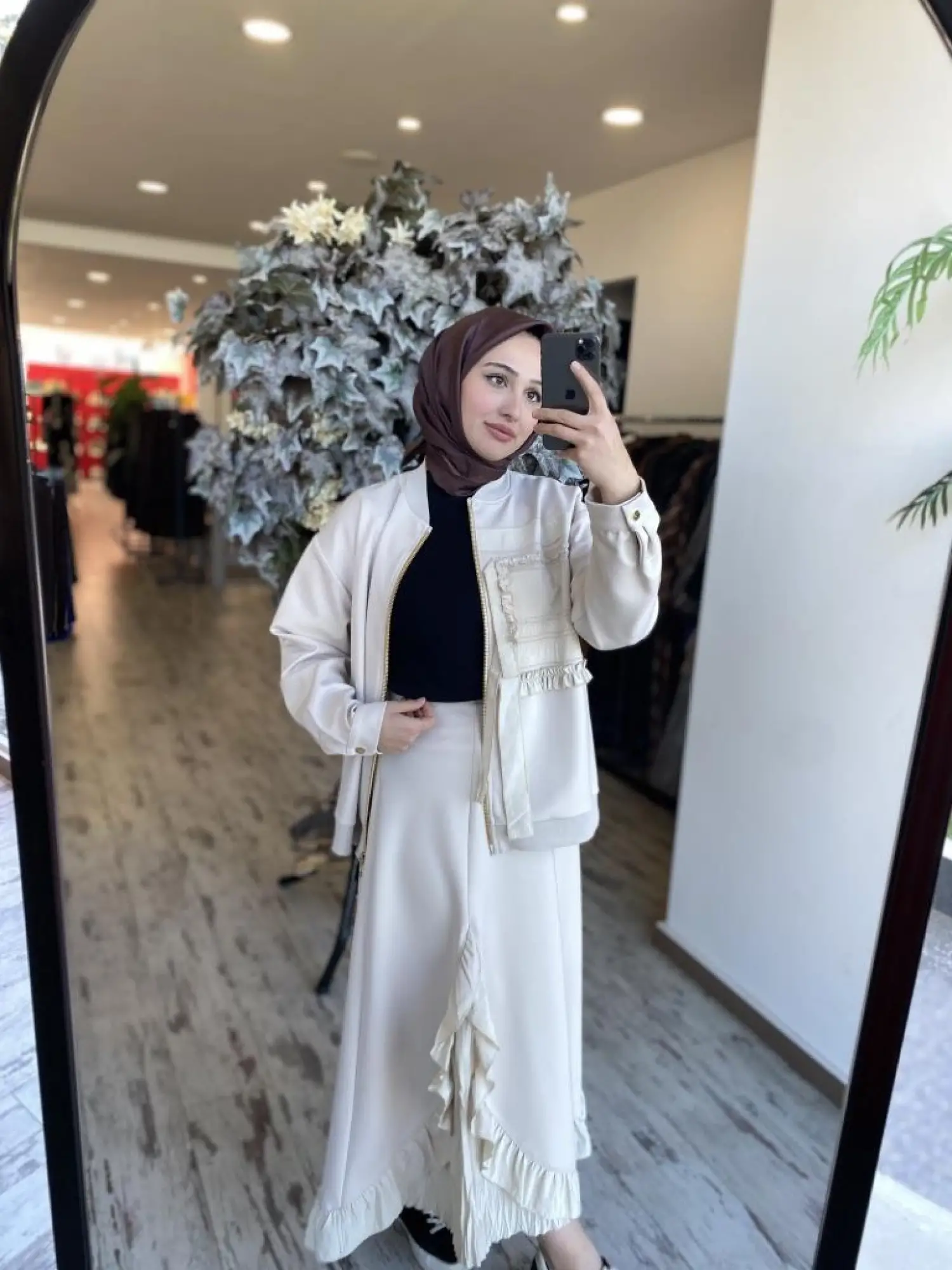 Ghisa Fırfır Detaylı Etek Ceket Takım 3024