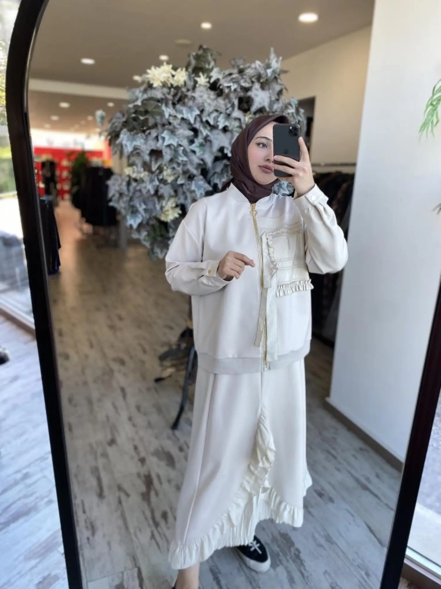 Ghisa Fırfır Detaylı Etek Ceket Takım 3024