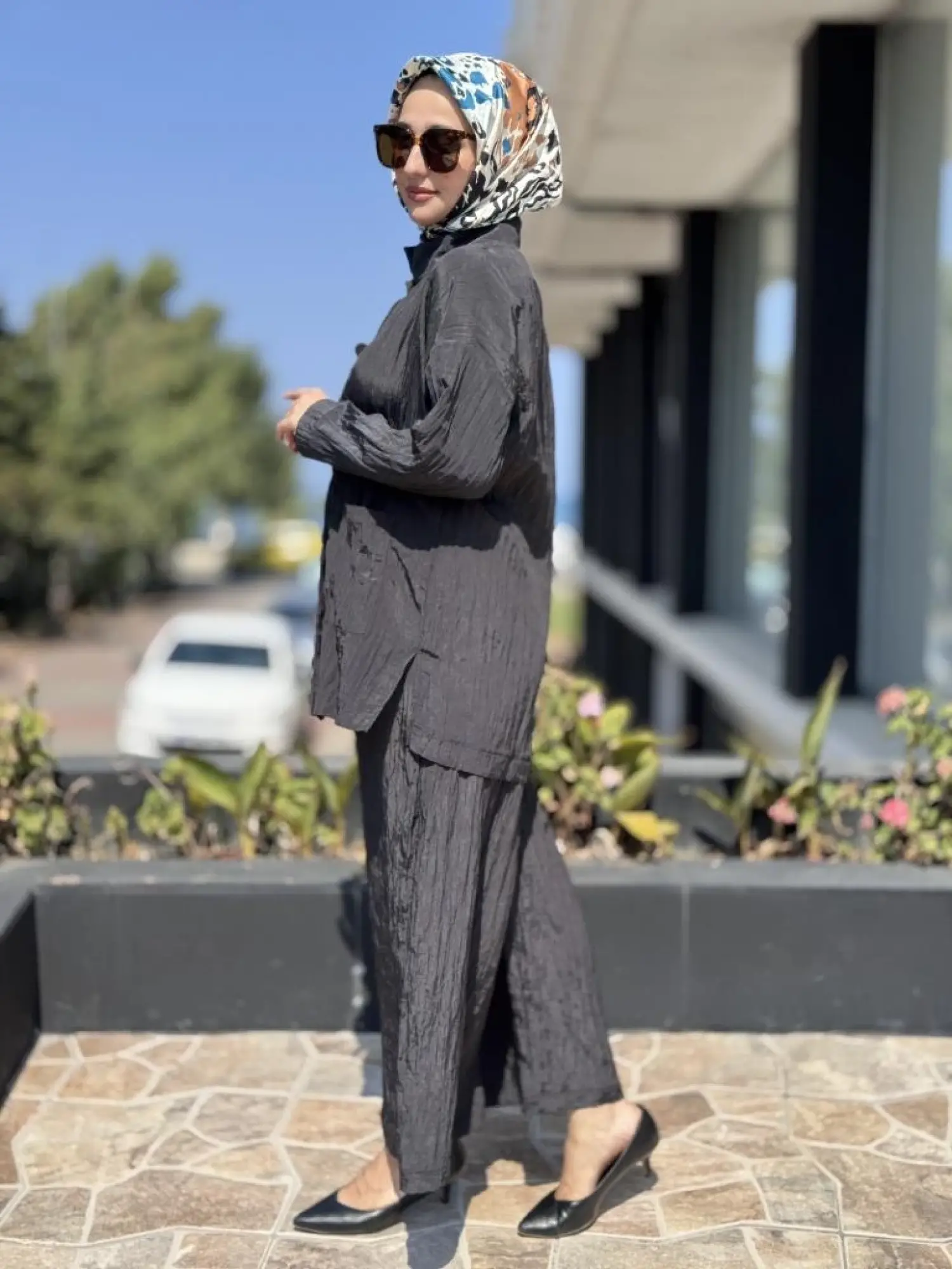 Ghisa Gögüs Detaylı Kraş Ceket Pantolon Takım 4064