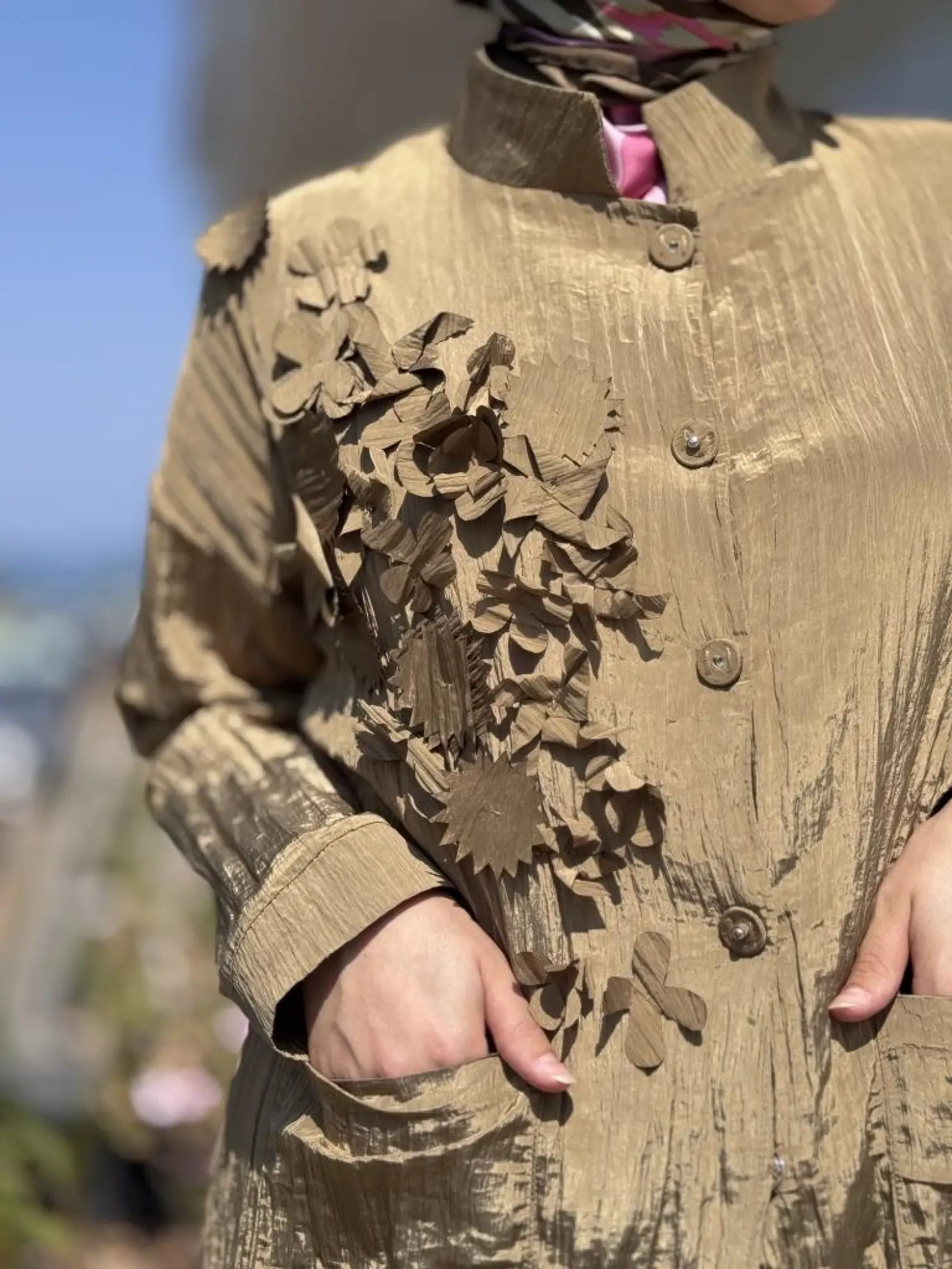 Ghisa Gögüs Detaylı Kraş Ceket Pantolon Takım 4064