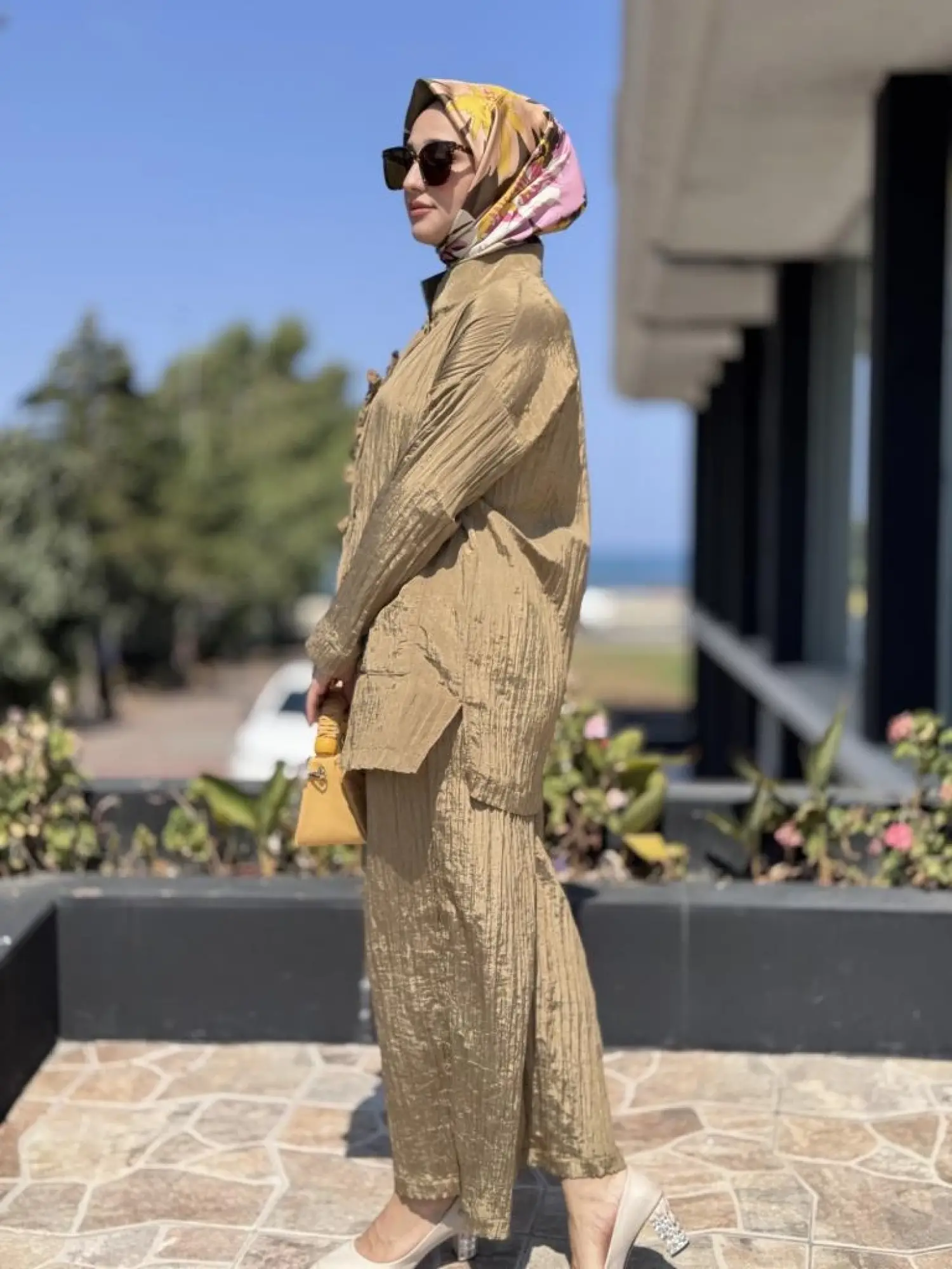 Ghisa Gögüs Detaylı Kraş Ceket Pantolon Takım 4064