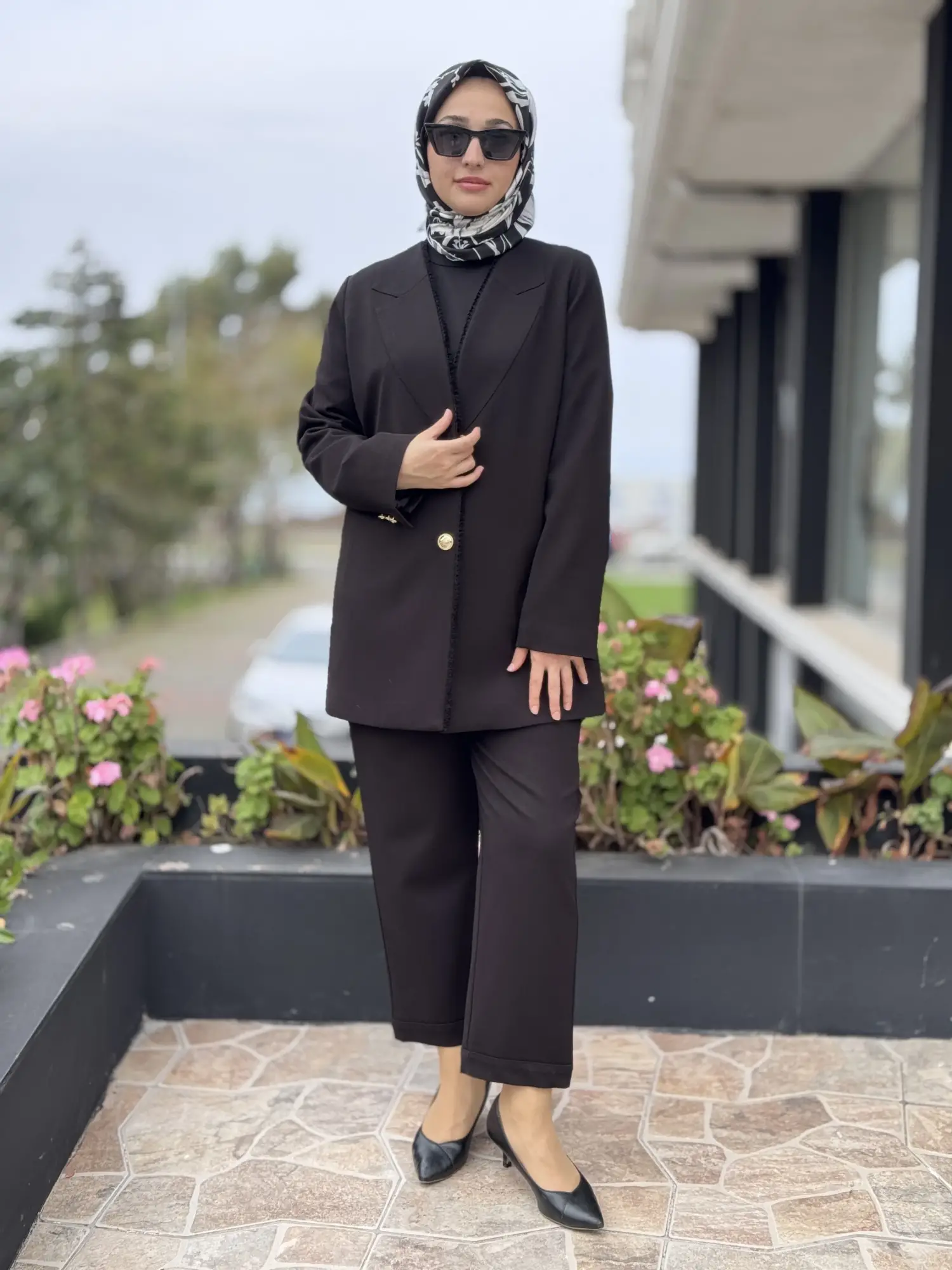 Ghisa Gold Düğmeli Blazer Ceket Pantolon Takım G3263