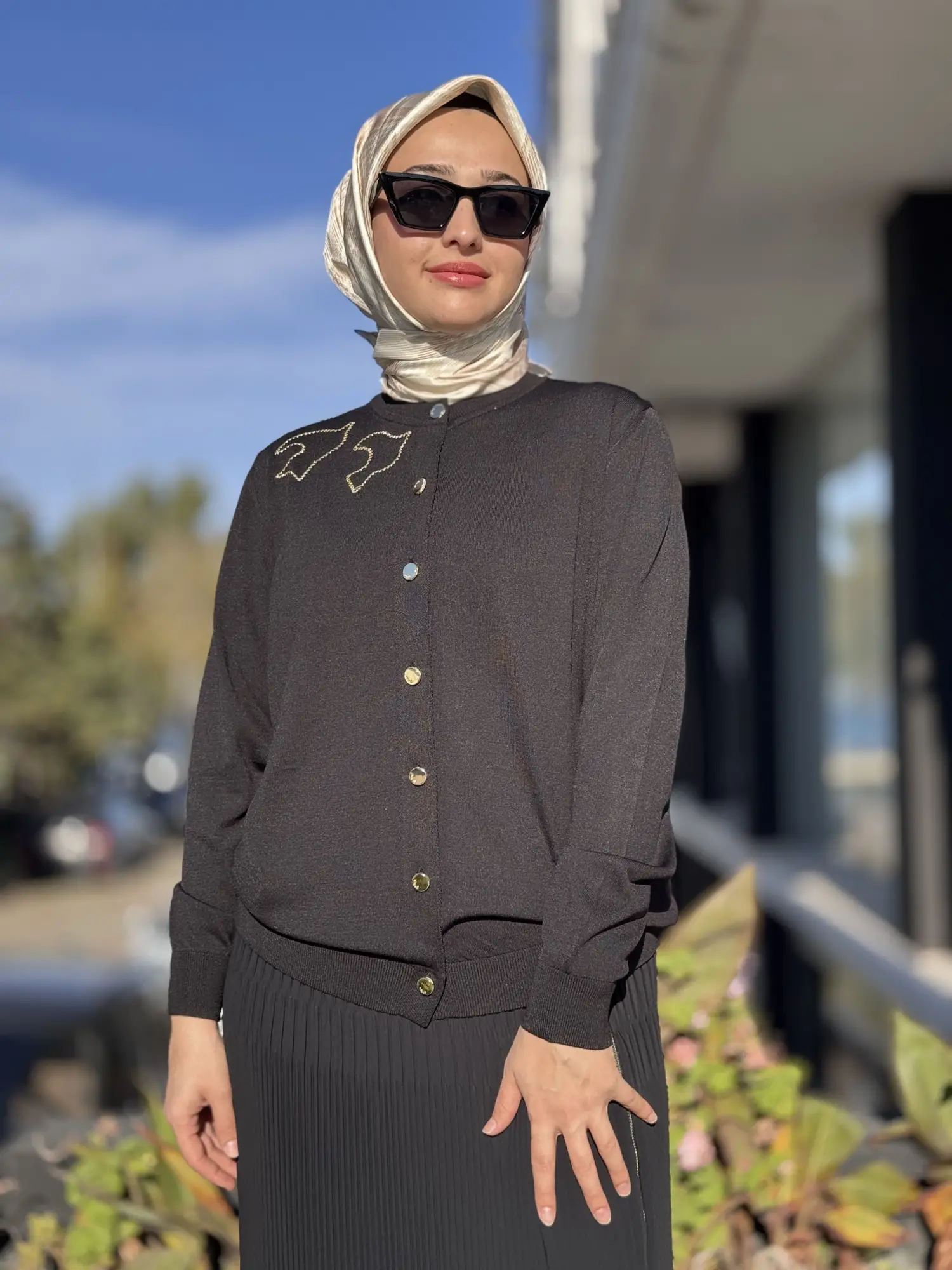 Ghisa Gold Nakış ve Düğme Detaylı Hırka 3290