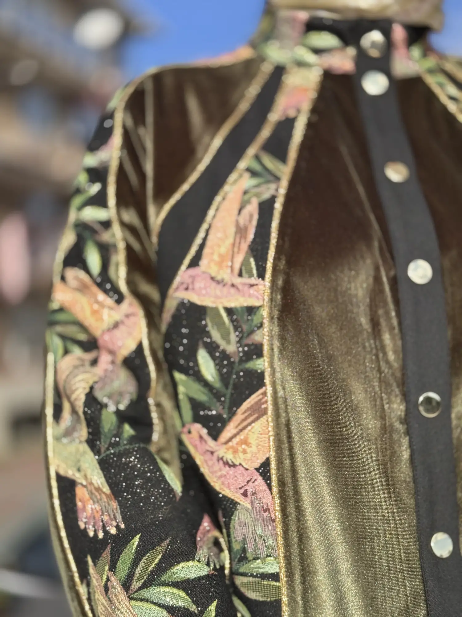 Ghisa Kadife ve Nakış Detaylı Ceket Etek Takım G4173