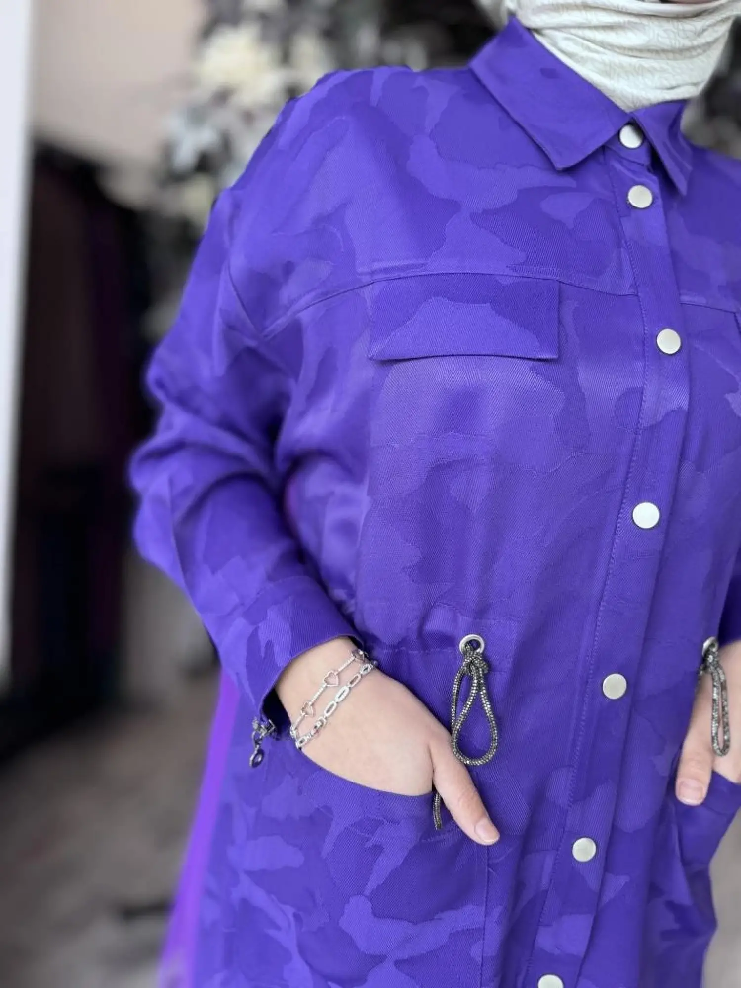 Ghisa Kamuflaj Desen Çıtçıtlı Ceket Pantolon Takım 4082