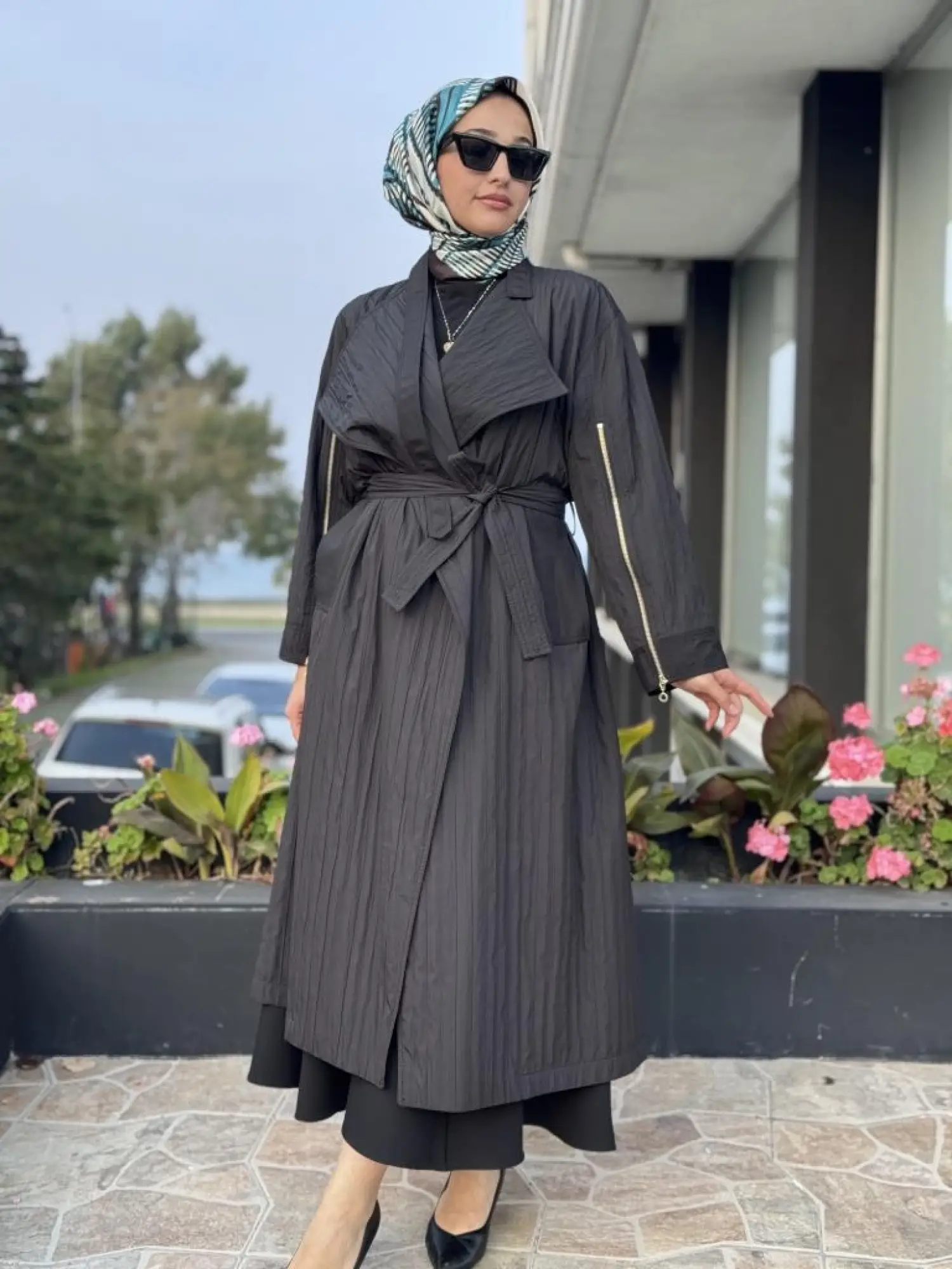 Ghisa Kolları Fermuar Detaylı Tafta Kap G2684