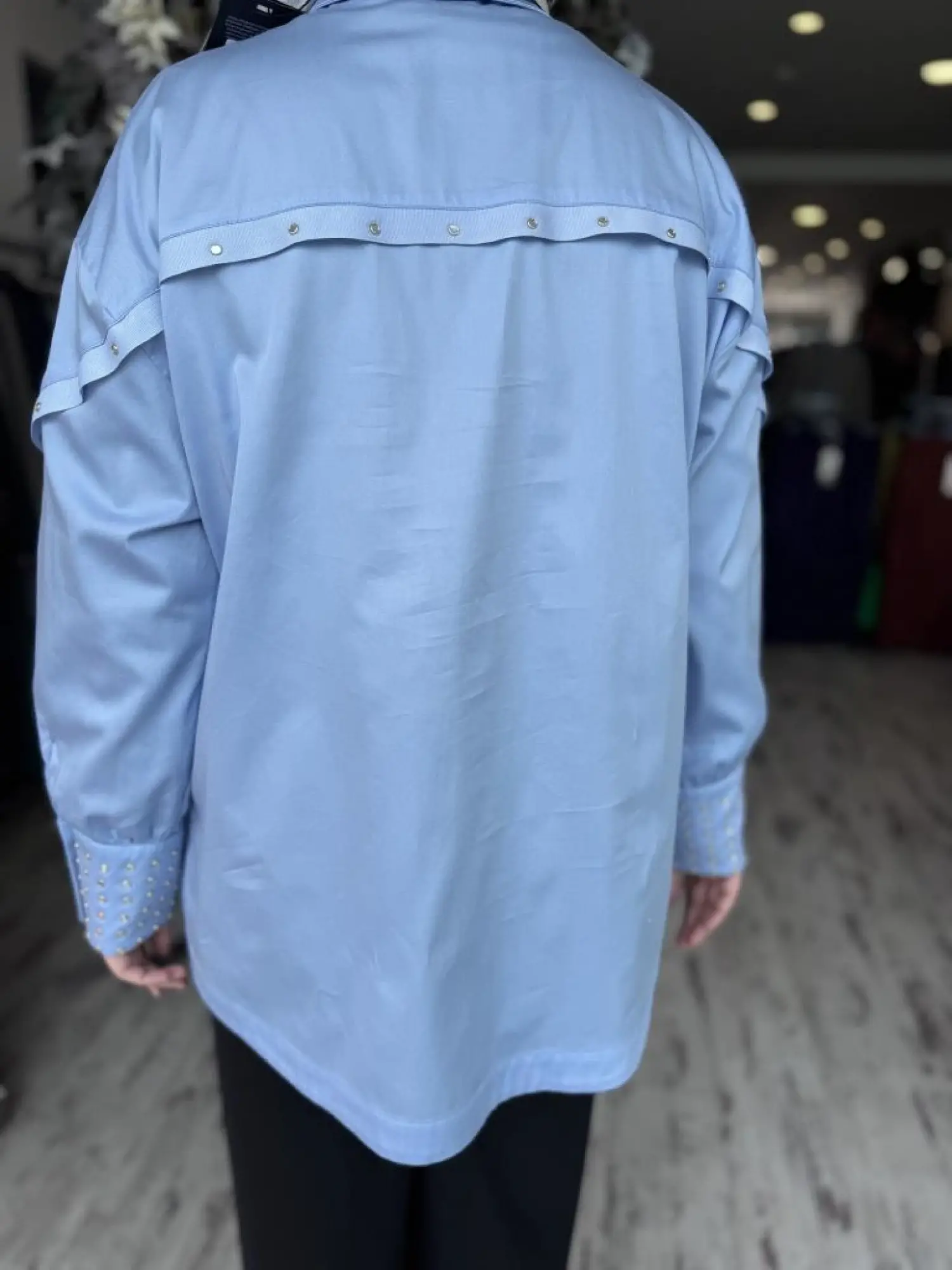 Ghisa Kolları Kuşgözü Detaylı Poplin Gömlek G4849