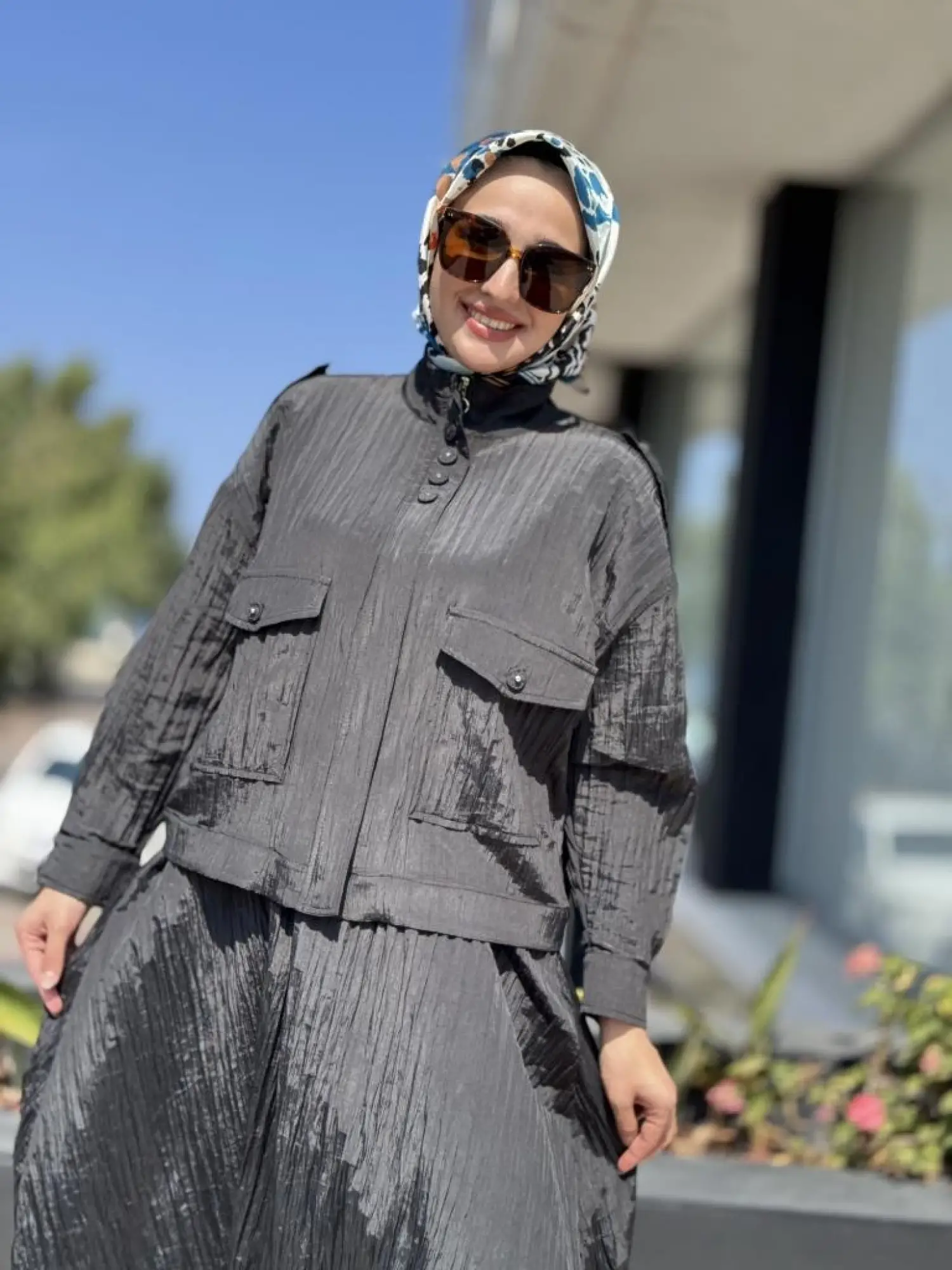 Ghisa Kraşlı Kolsuz Elbise Ceket Takım 3196