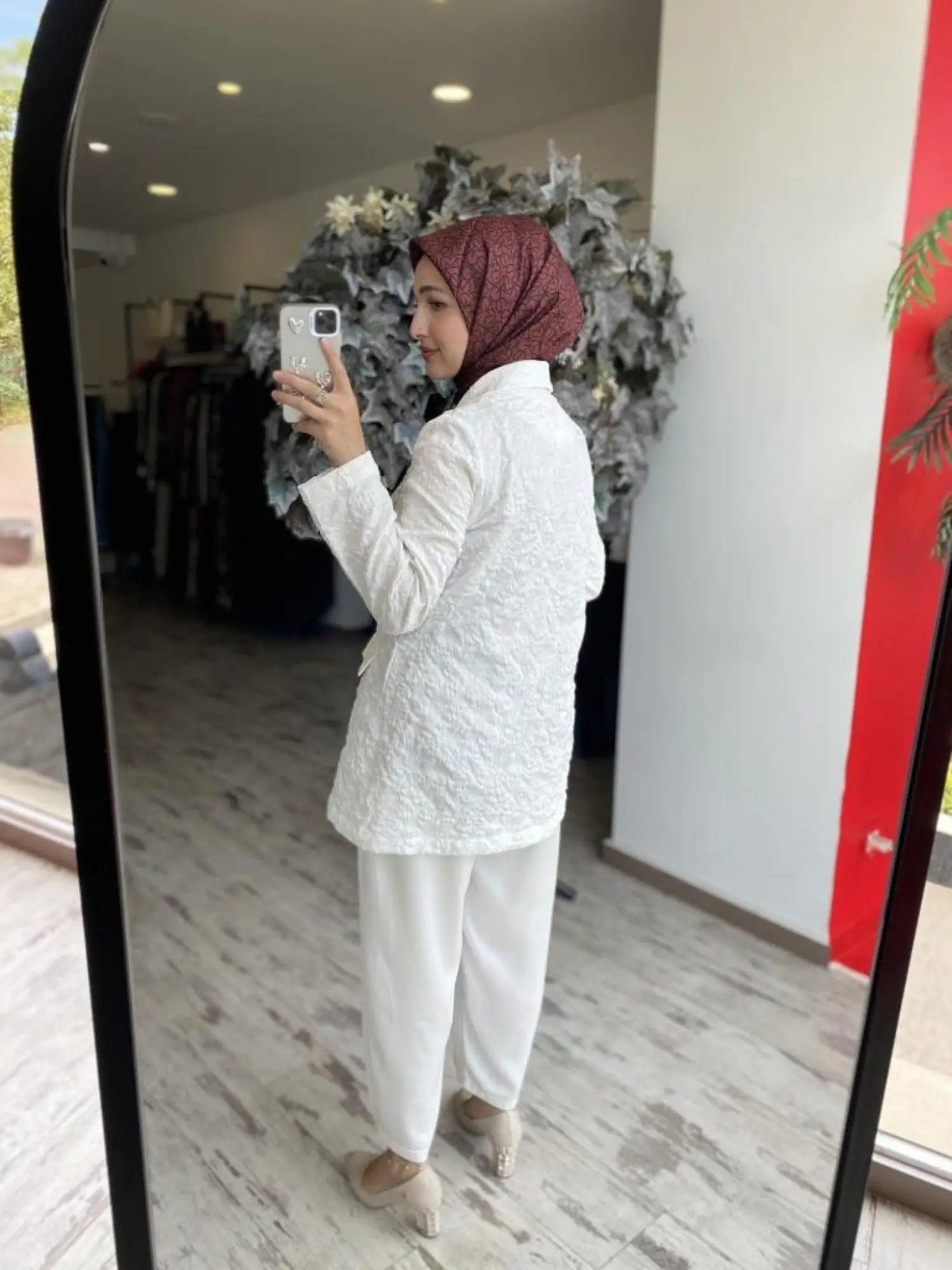 Ghisa Kruvaze Brokar Ceket Saten Pantolon Takım 3110