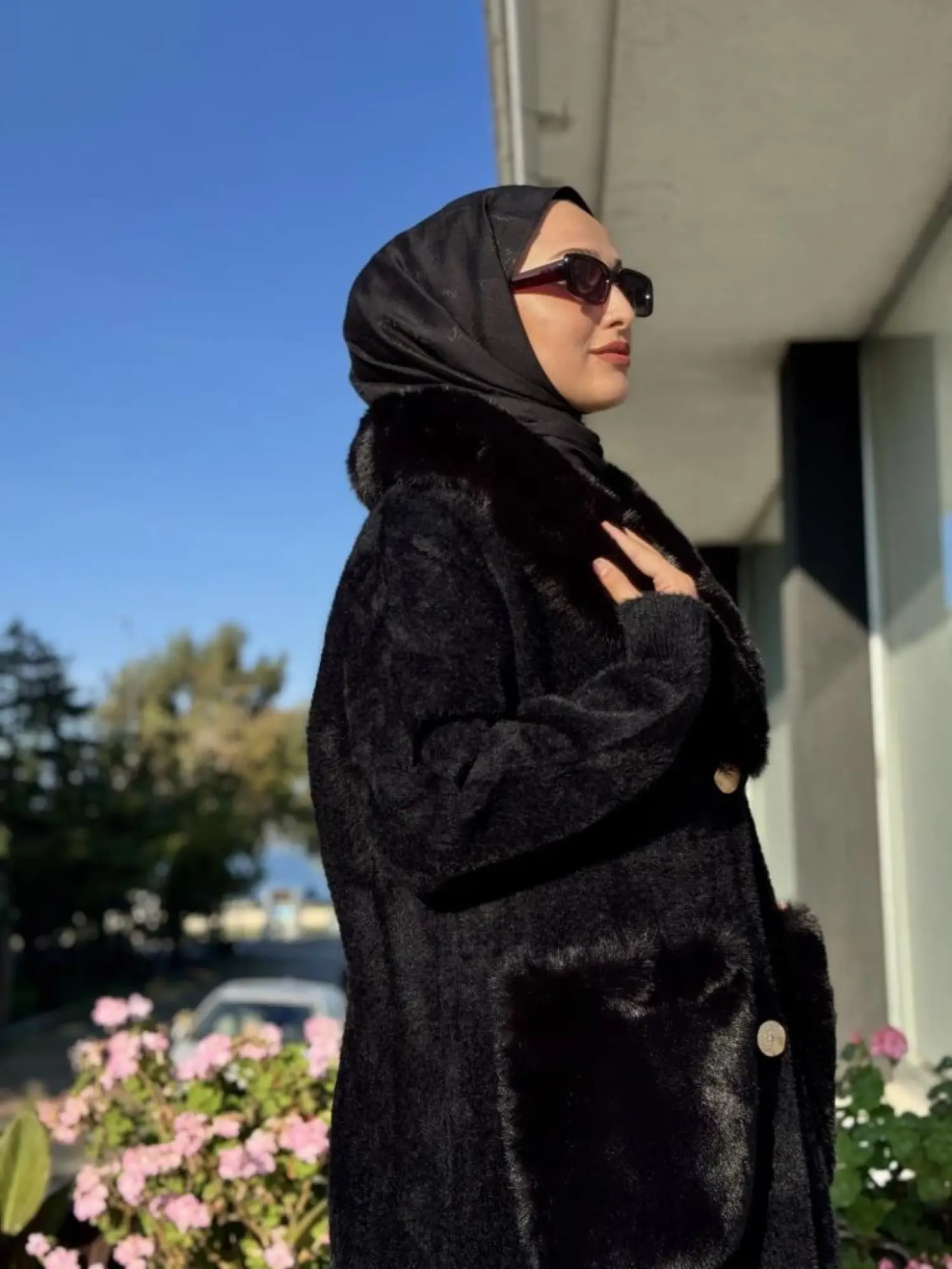 Ghisa Kürk Detaylı Düğmeli Angora Kaban 24111