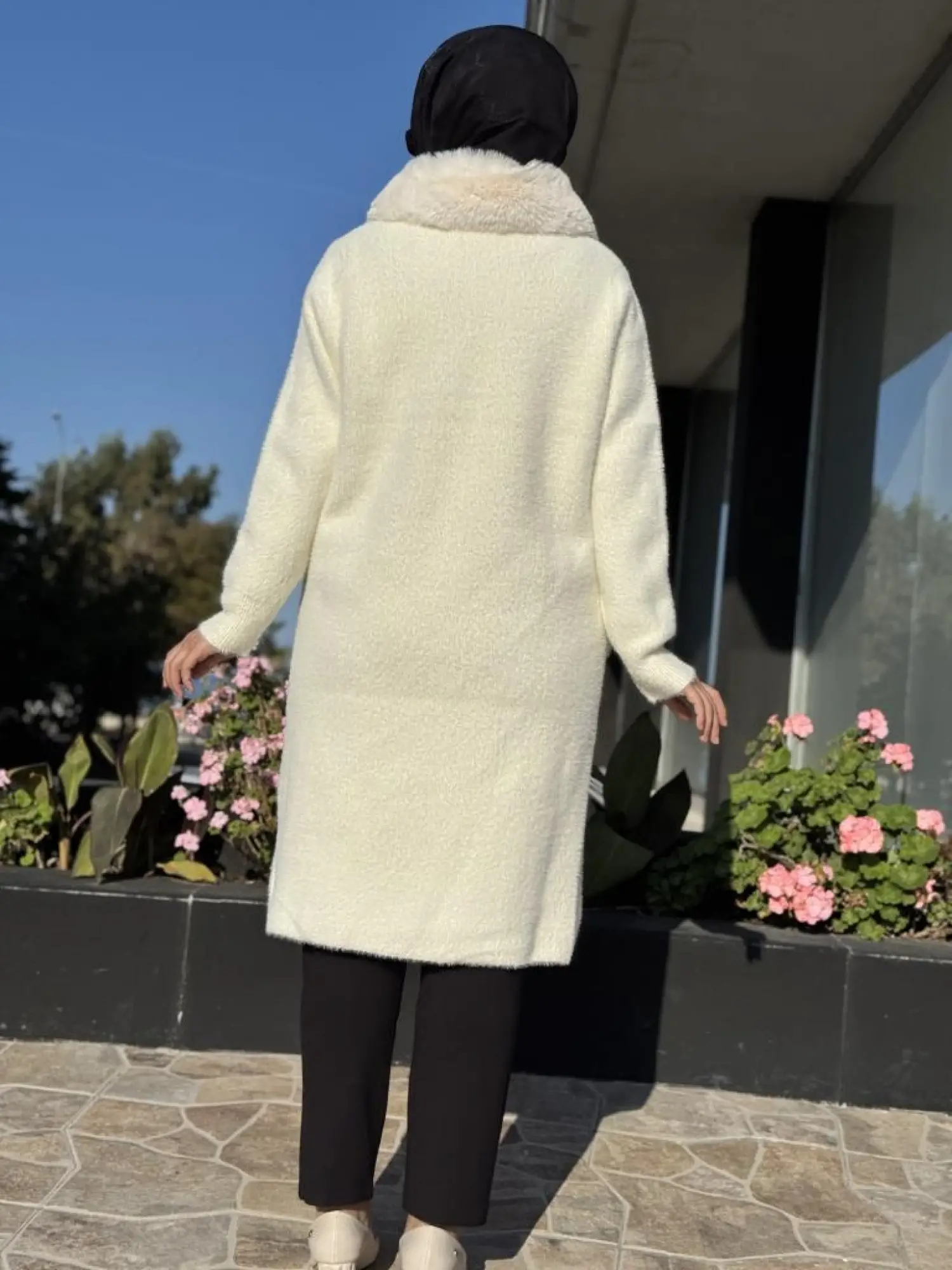 Ghisa Kürk Detaylı Fermuarlı Angora Kaban 2436