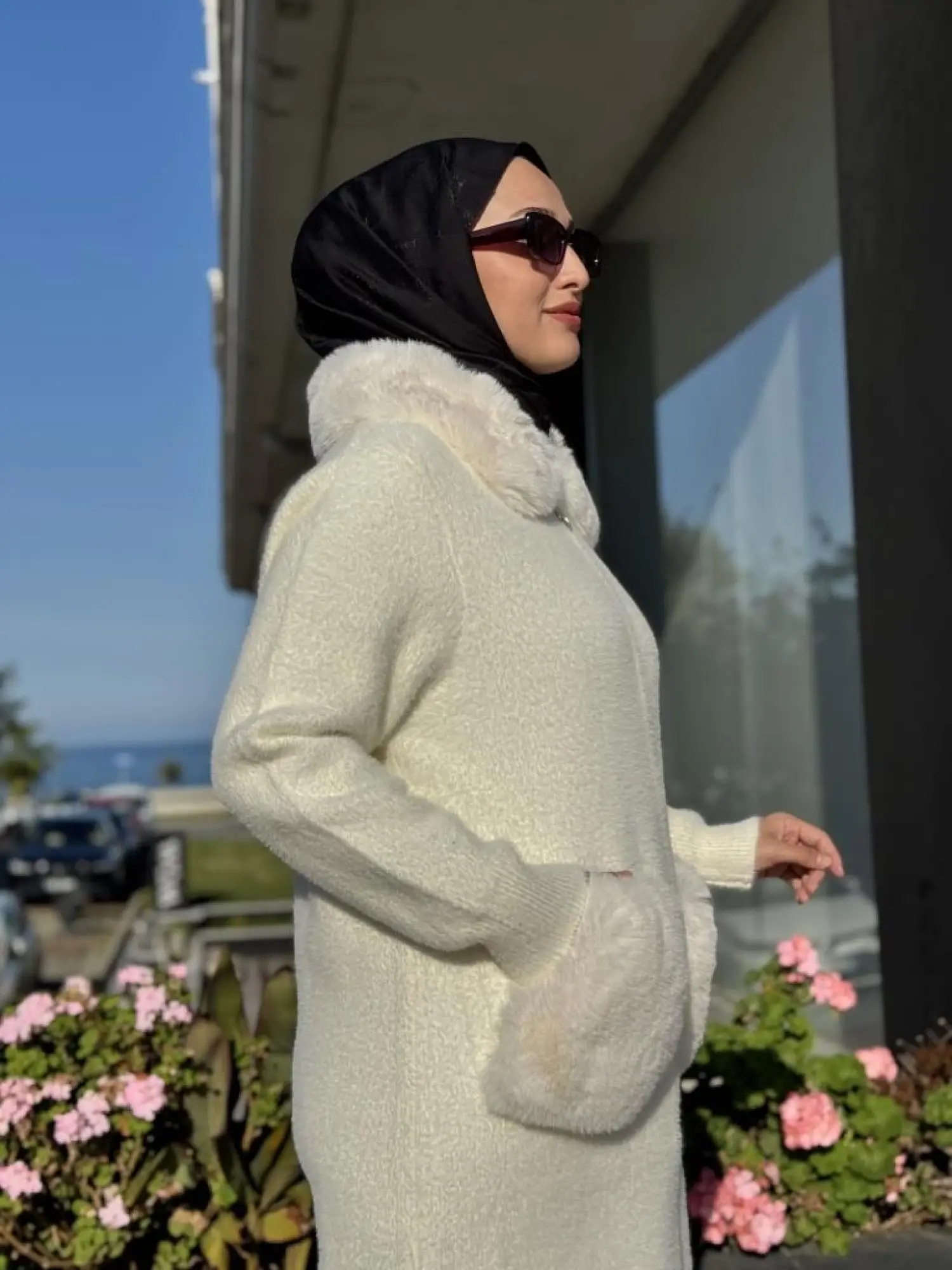 Ghisa Kürk Detaylı Fermuarlı Angora Kaban 2436