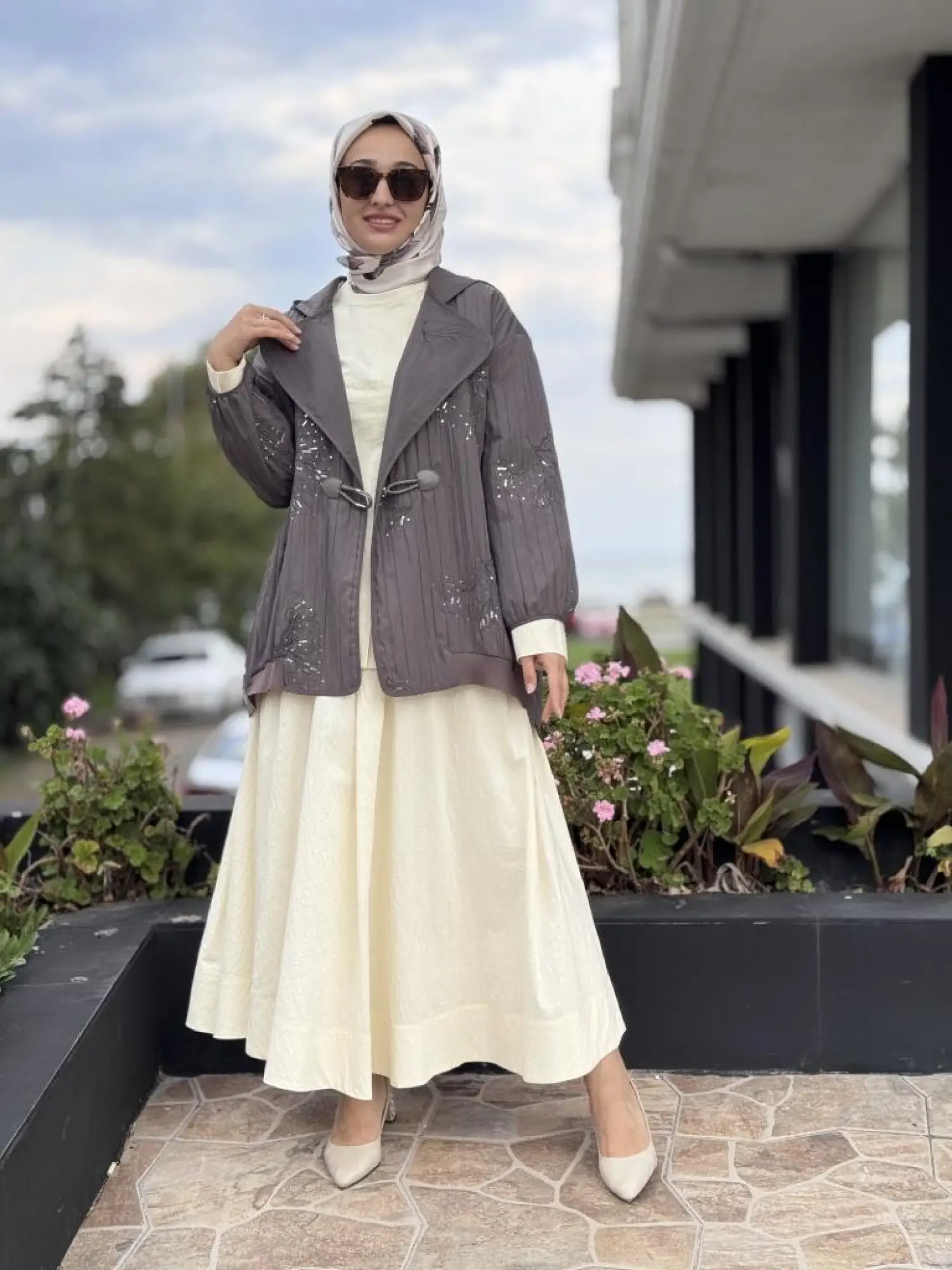 Ghisa Nakış Ve Payet İşlemeli Kapüşonlu Ceket 3197