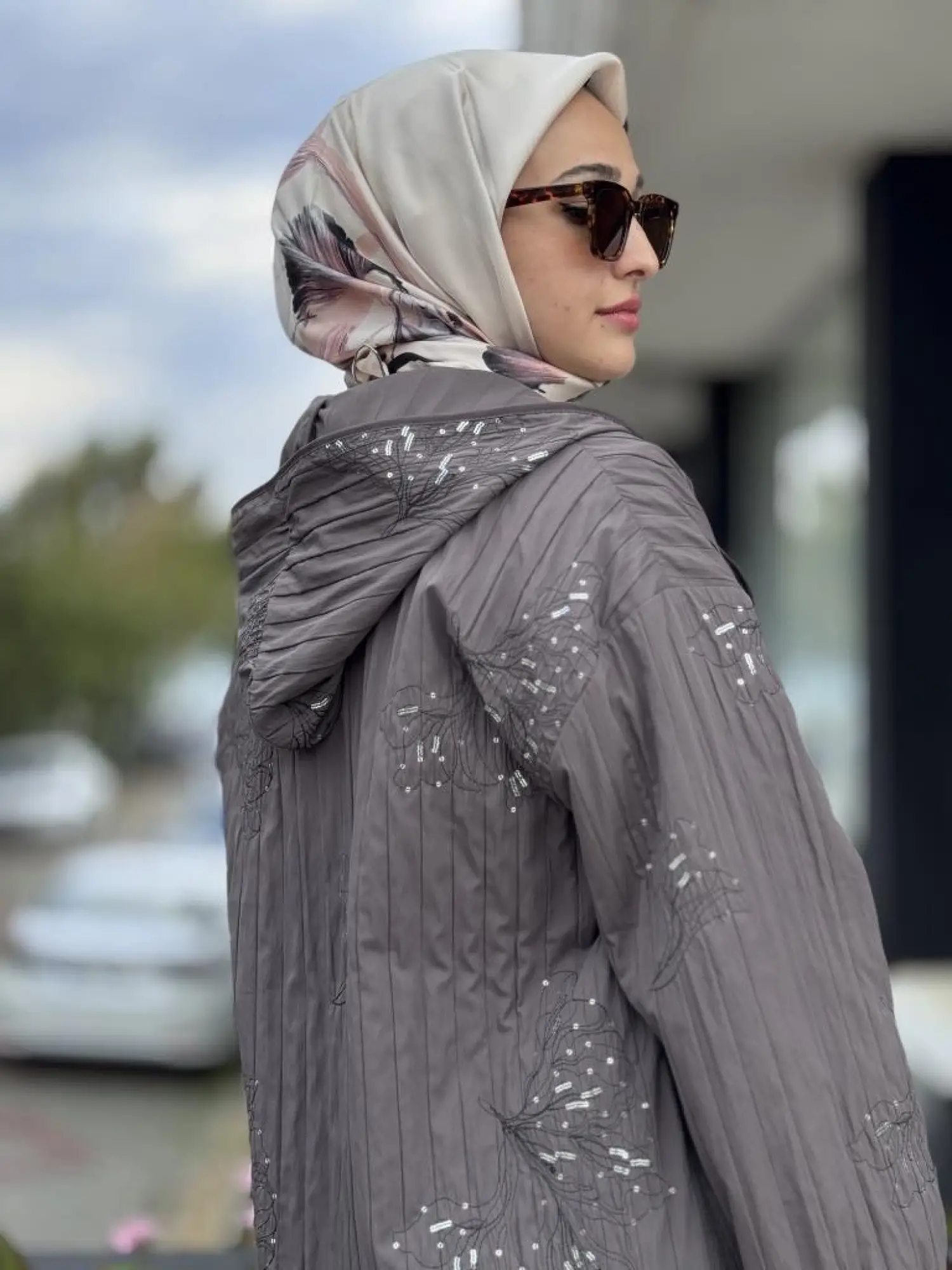 Ghisa Nakış Ve Payet İşlemeli Kapüşonlu Ceket 3197