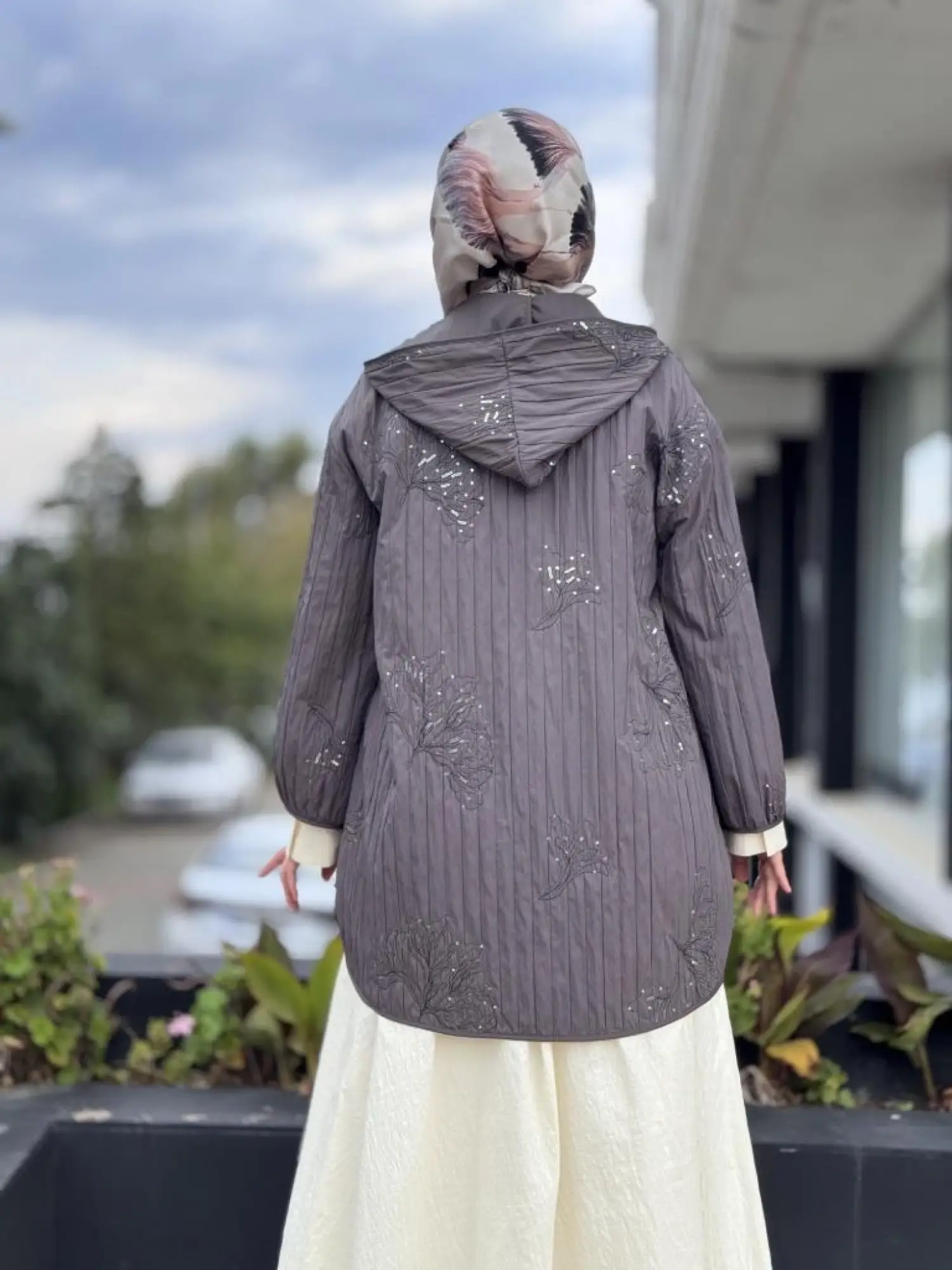 Ghisa Nakış Ve Payet İşlemeli Kapüşonlu Ceket 3197