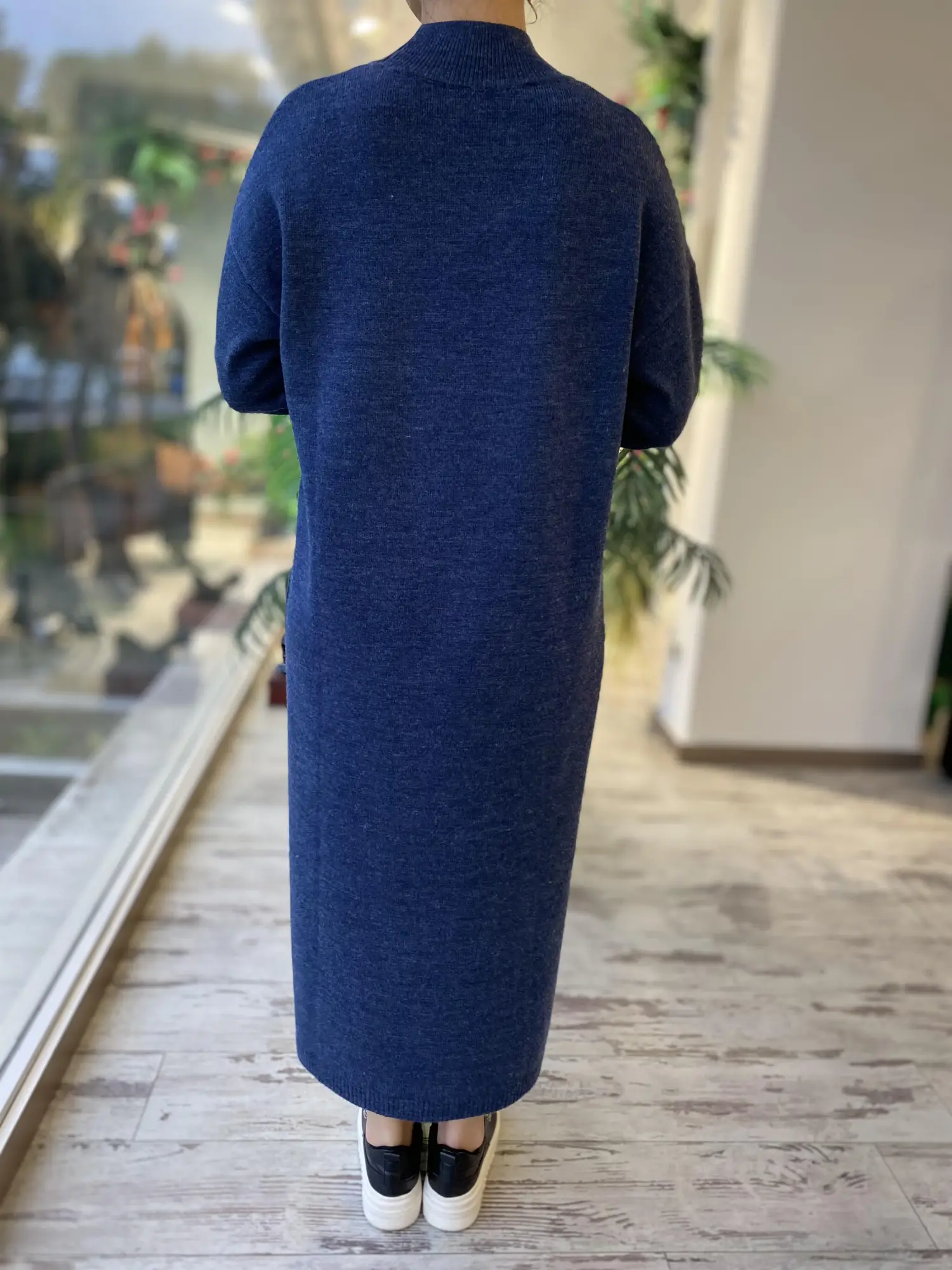 Ghisa Omuzu Taşlı Triko Elbise G4429